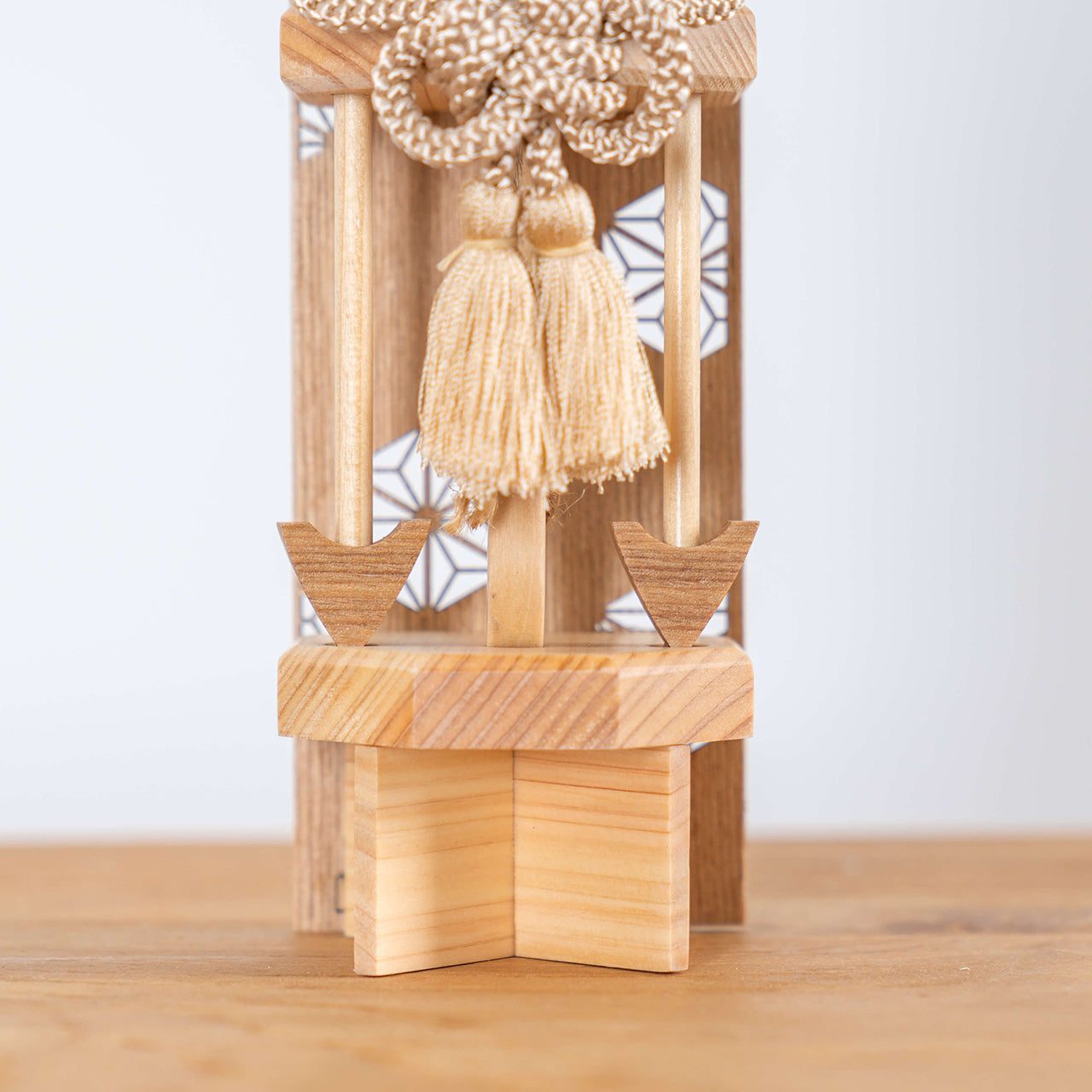 ことの木製破魔弓　麻の葉　N出し飾り