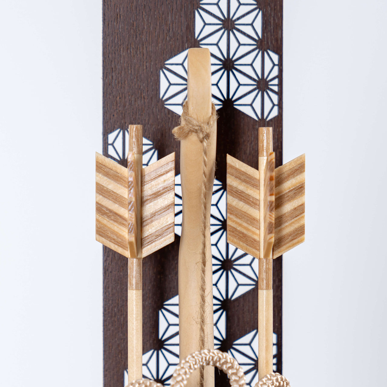 ことの木製破魔弓　麻の葉　B出し飾り