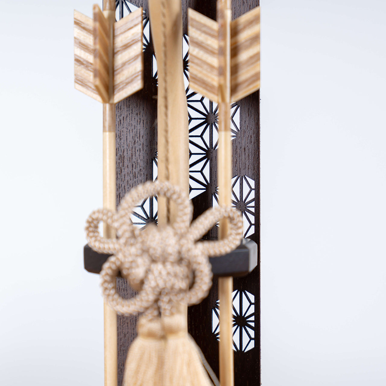 ことの木製破魔弓　麻の葉　B出し飾り