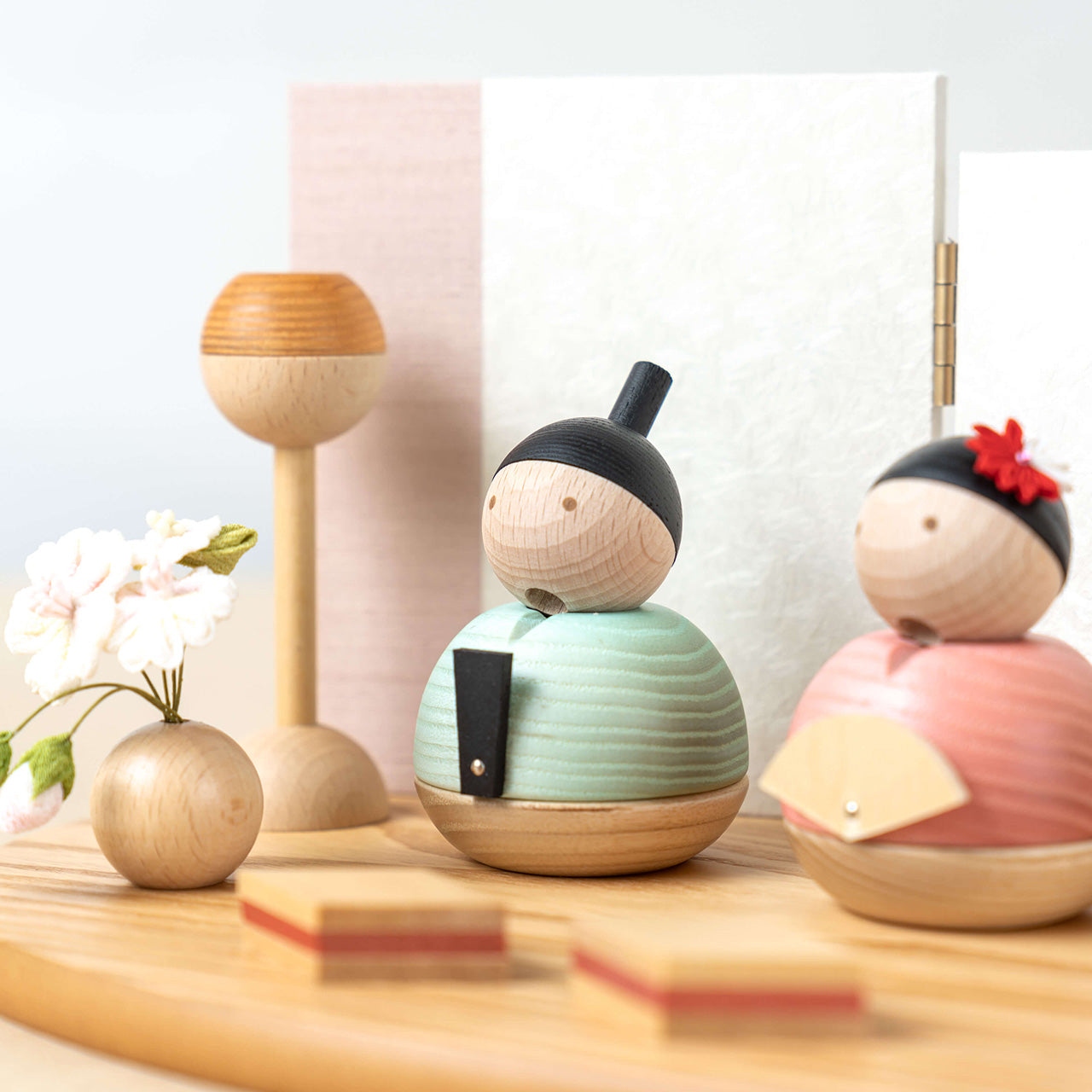 ことの木製ひな人形　つるし飾り　NP平台