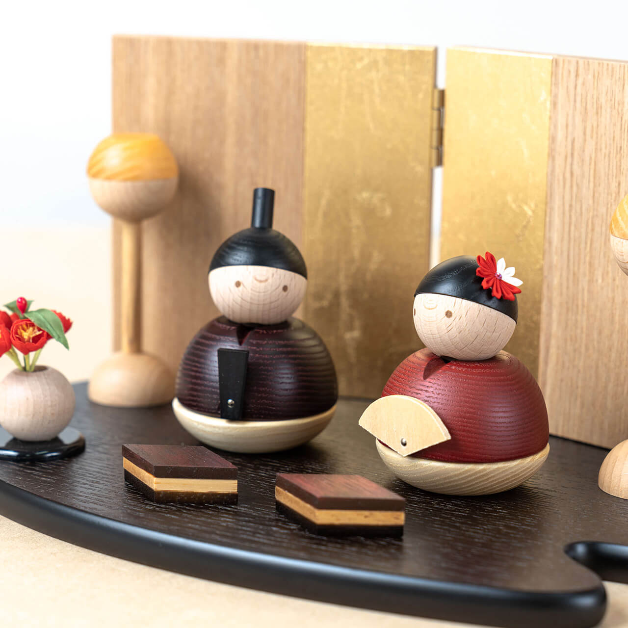 ことの木製ひな人形　つるし飾り　BR平台