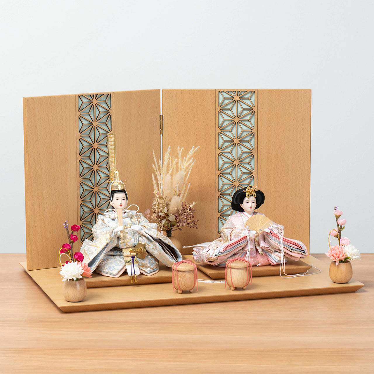 ことのひな人形　そら　麻の葉　平台　立花P付