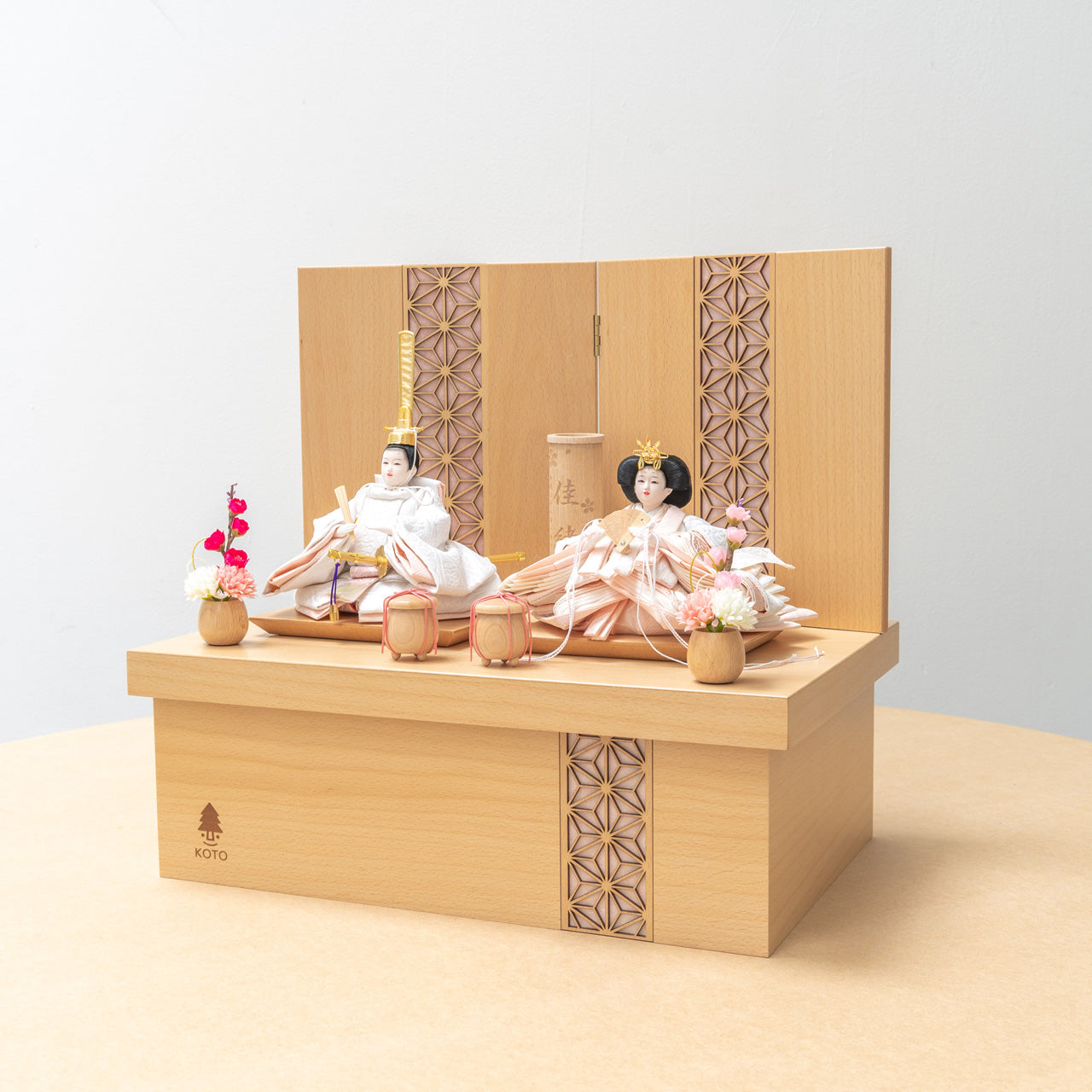 ことのひな人形　ゆき　麻の葉　収納