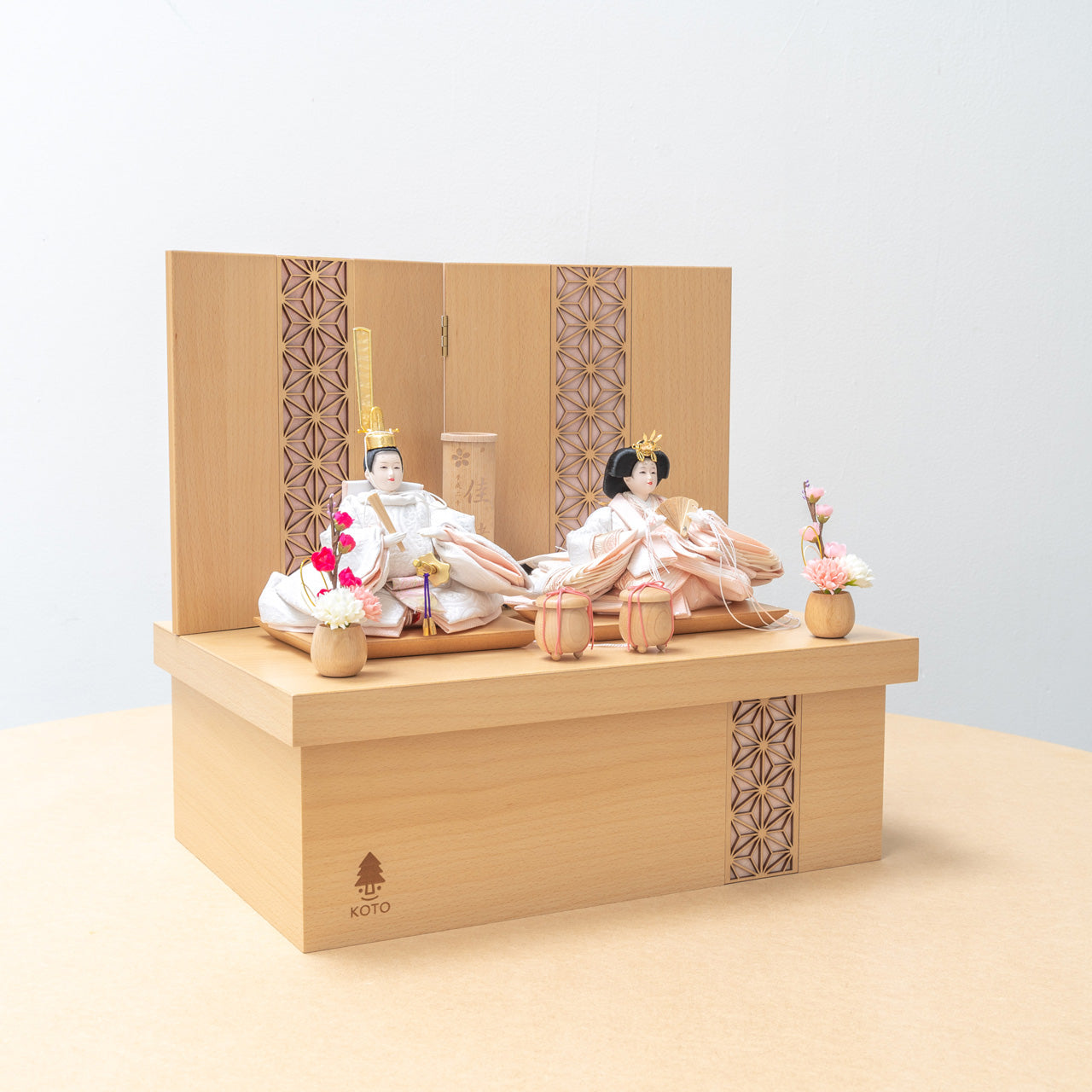 ことのひな人形　ゆき　麻の葉　収納