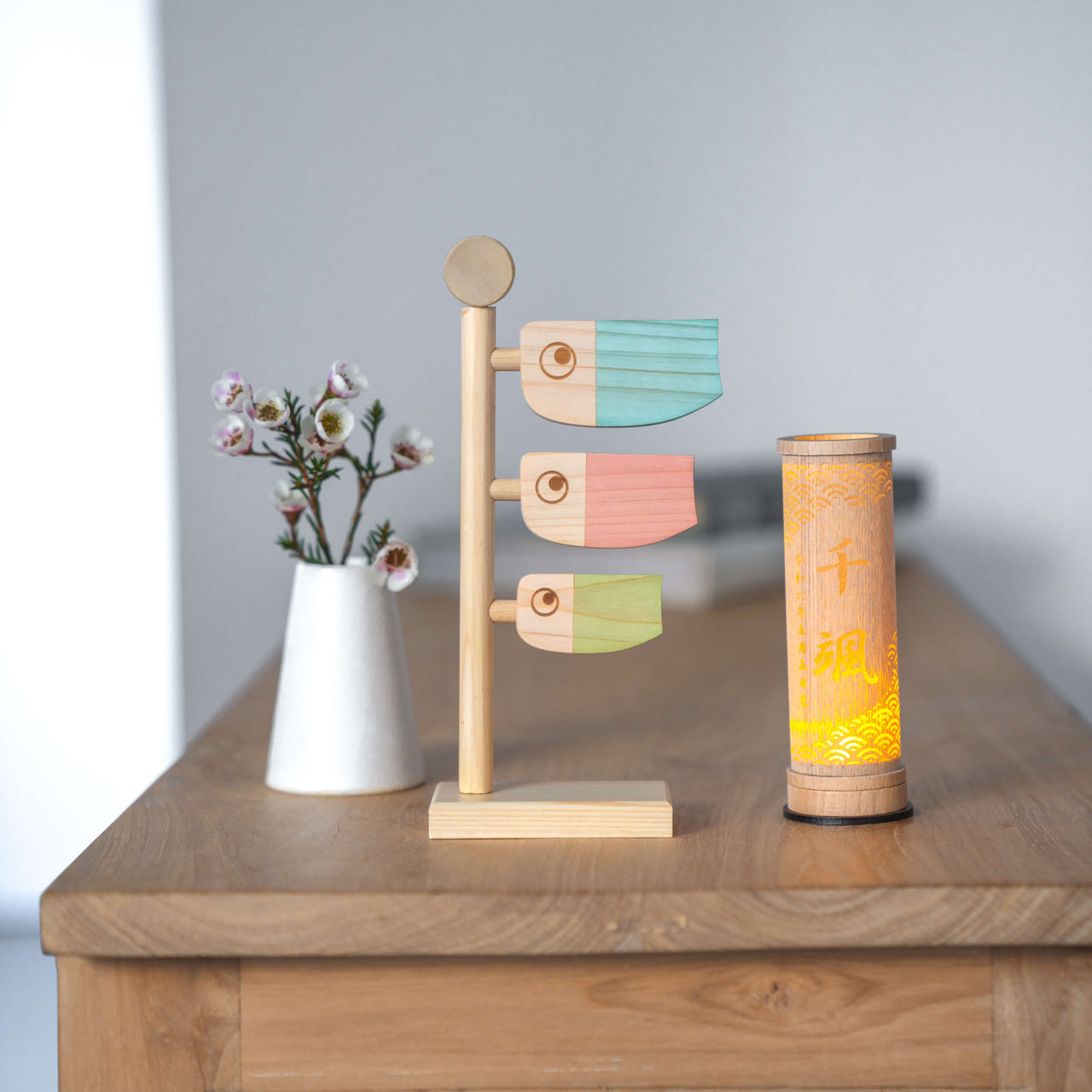 ことの木製鯉のぼり　ひのき小