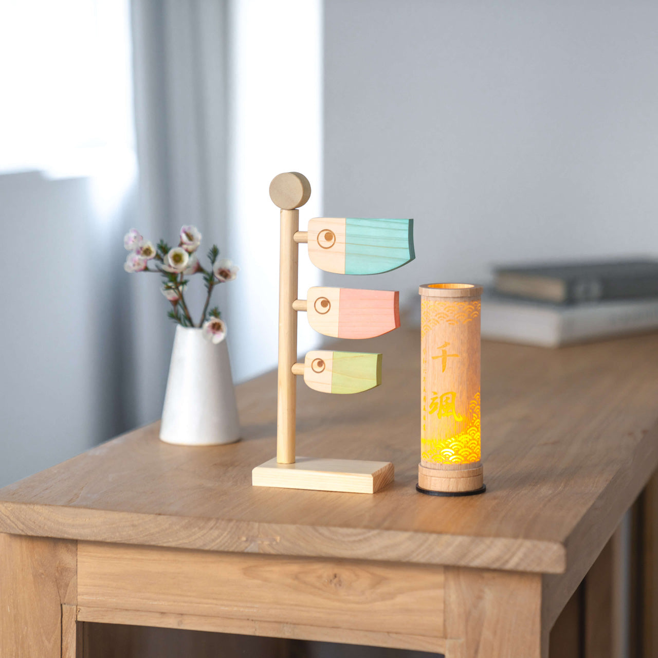 ことの木製鯉のぼり　ひのき小