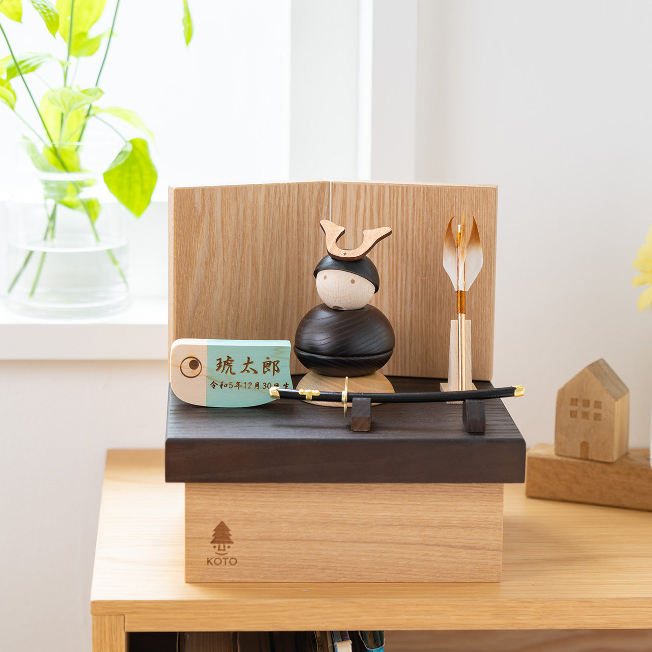 ことの木製鎧　大鍬　収納