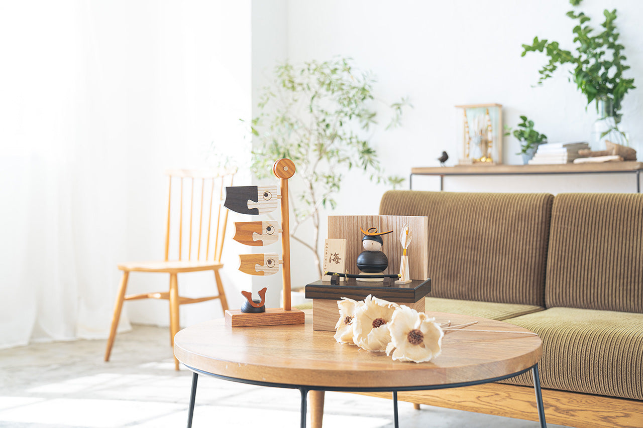 ことの木製鎧　上杉謙信　収納（鯉のぼり付）