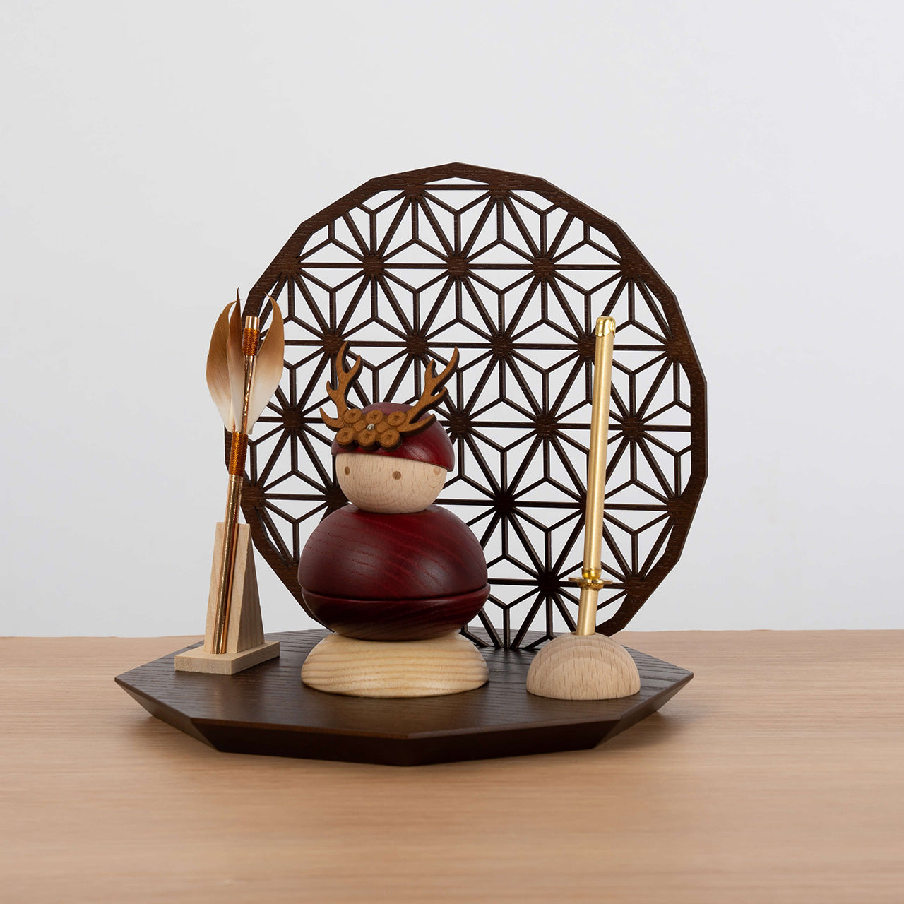 ことの木製鎧　真田幸村　衝立B　麻の葉