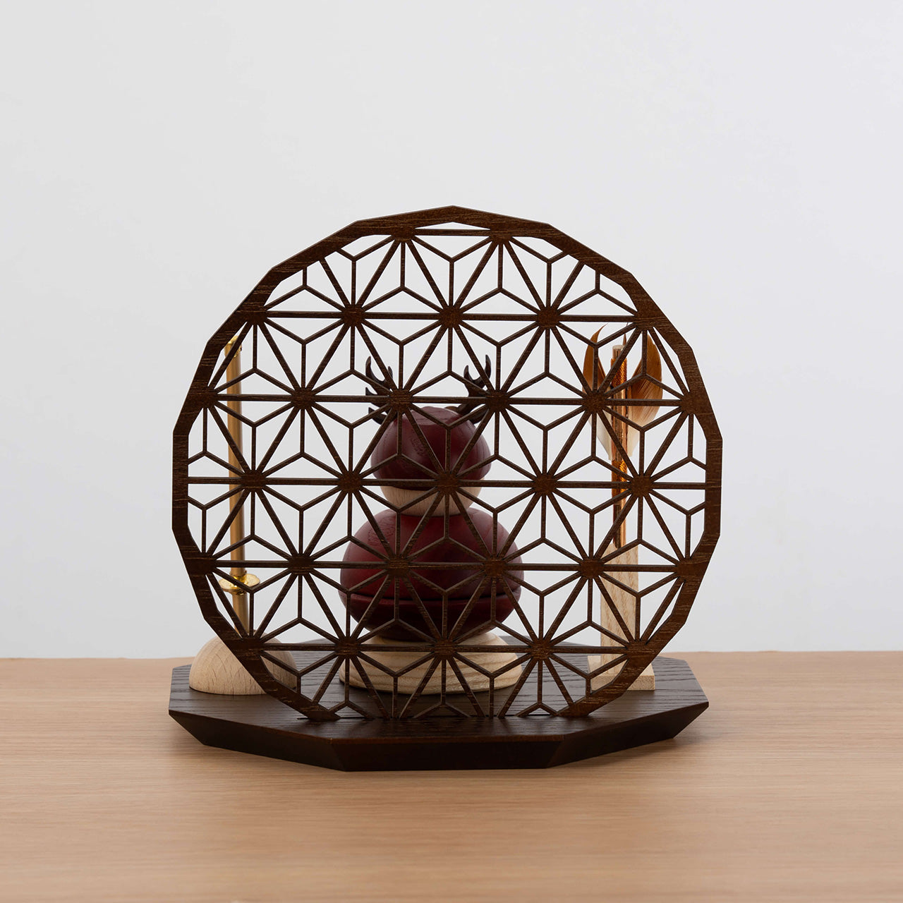 ことの木製鎧　真田幸村　衝立B　麻の葉