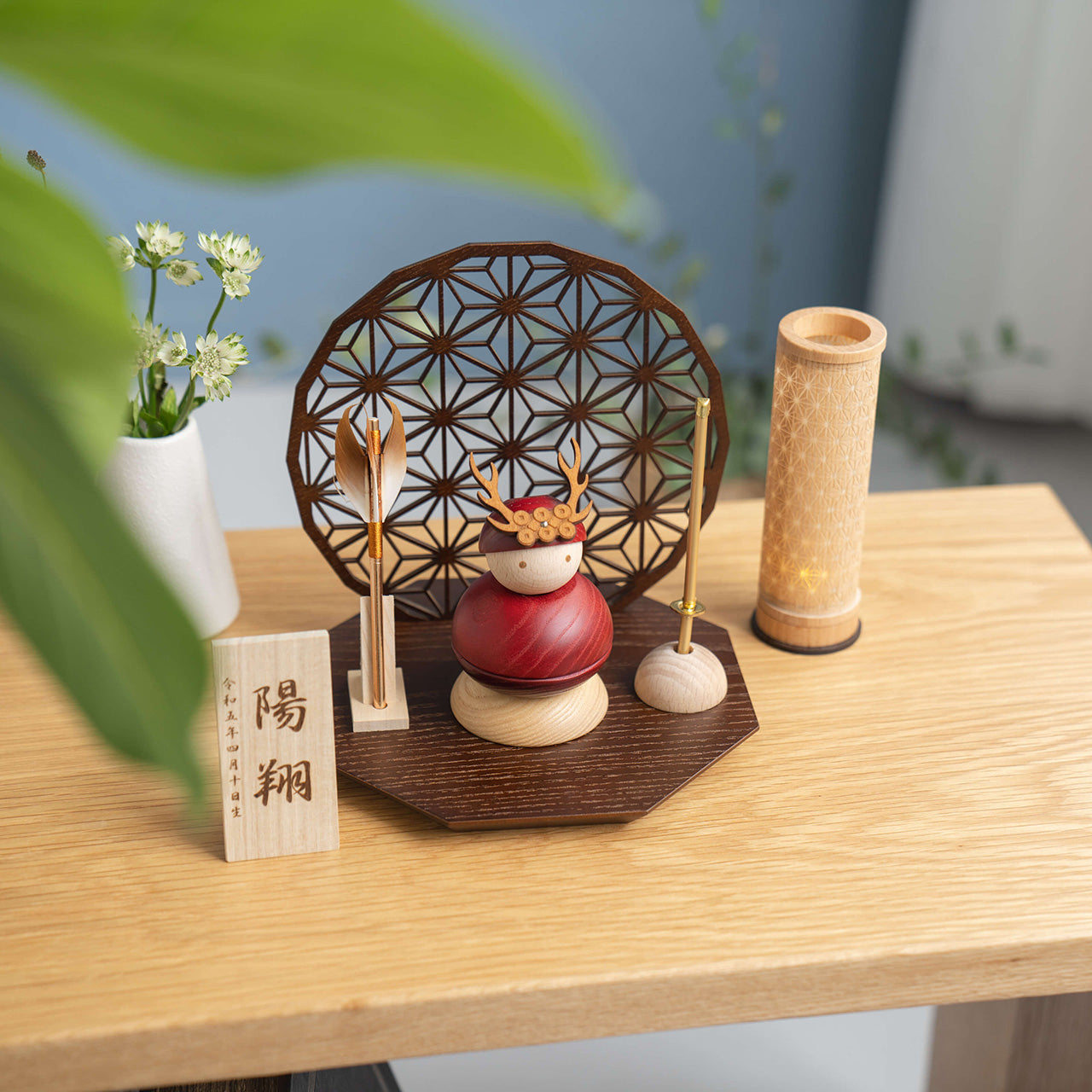 ことの木製鎧　真田幸村　衝立B　麻の葉