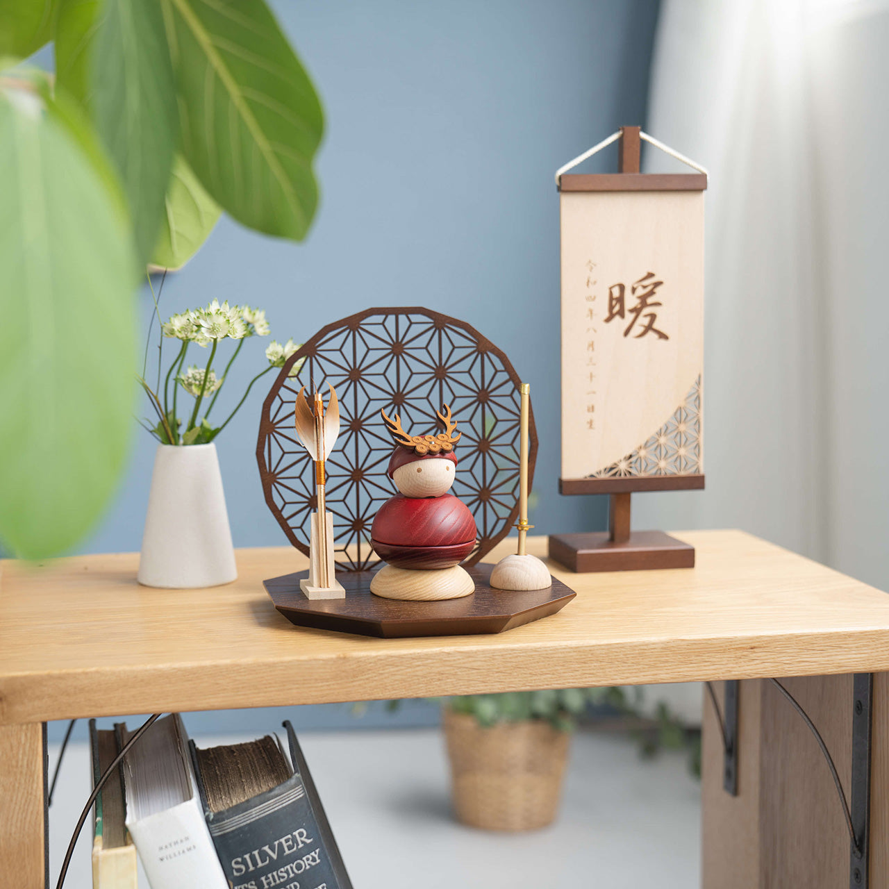 ことの木製鎧　真田幸村　衝立B　麻の葉