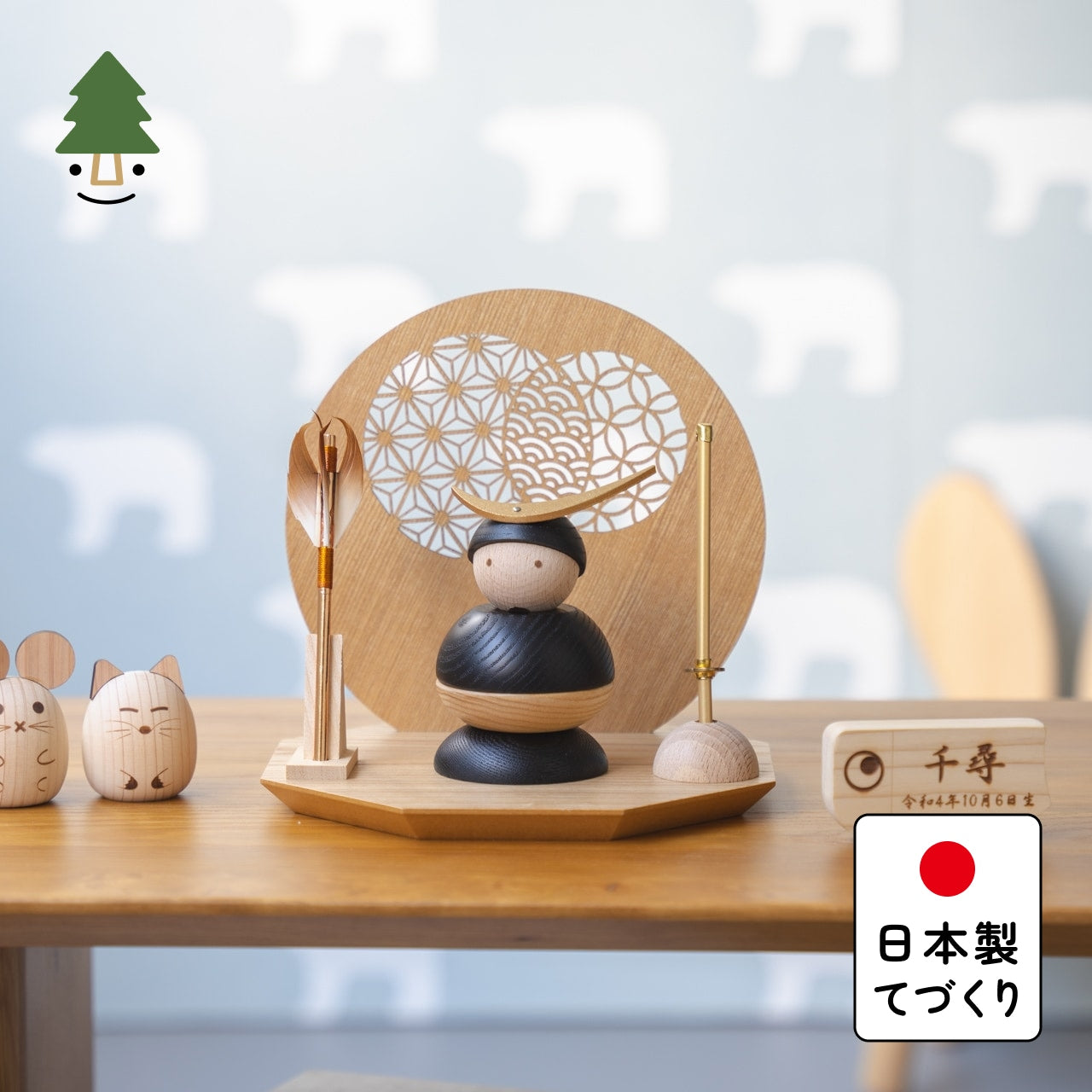 ことの木製鎧　伊達政宗　衝立N　えにし