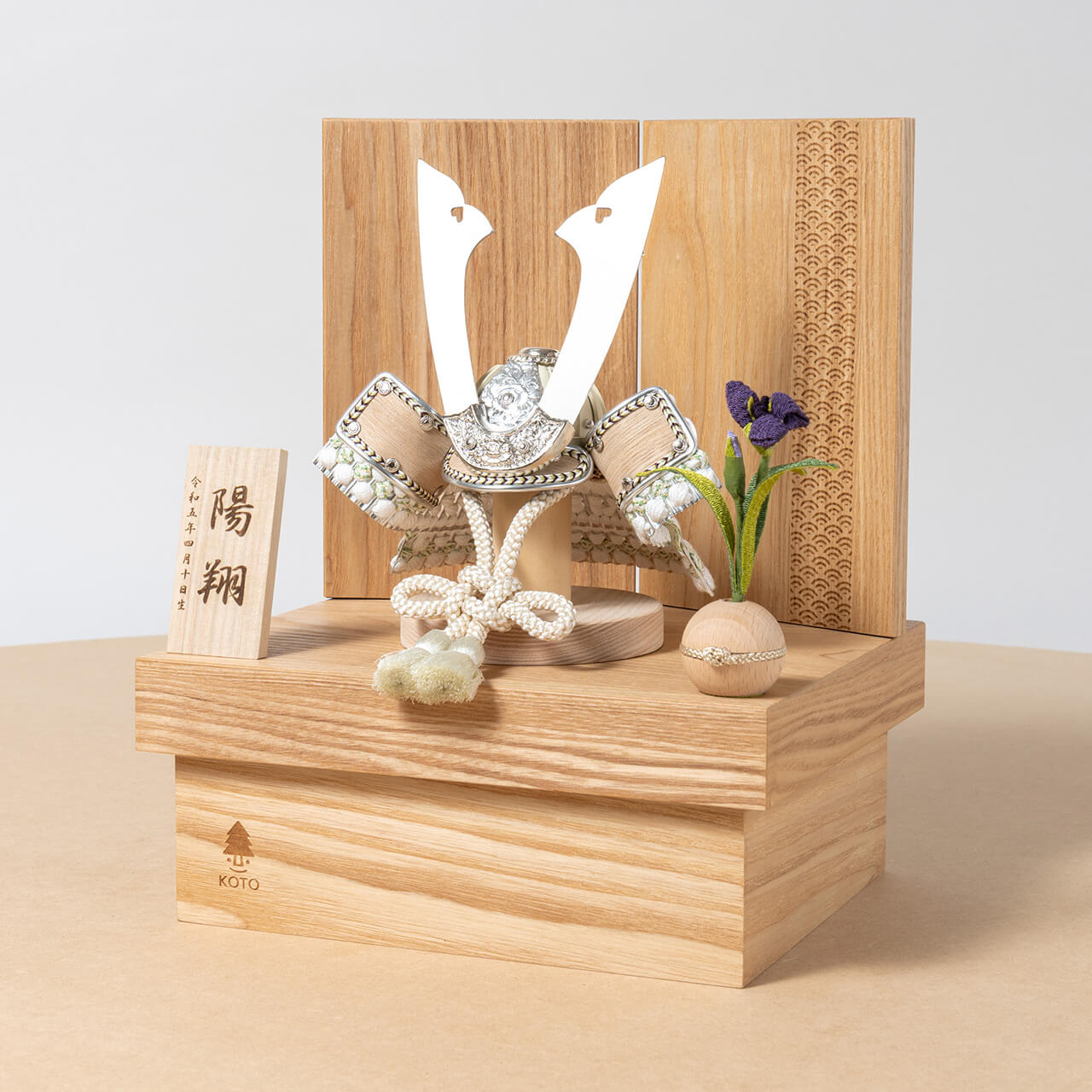 ことのオリジナル兜　ゆき　青海波　NN収納