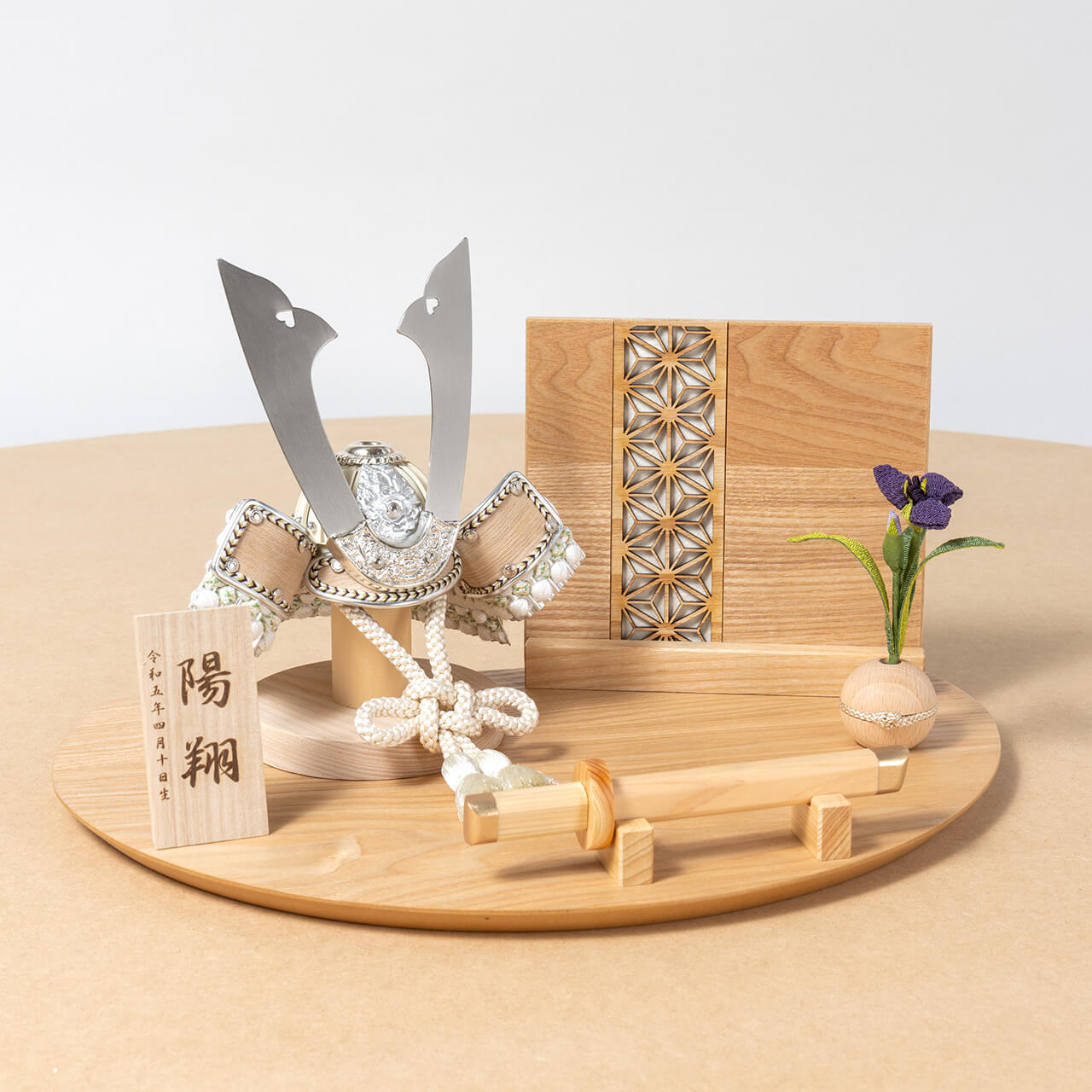 ことのオリジナル兜　ゆき　麻の葉　Nケース