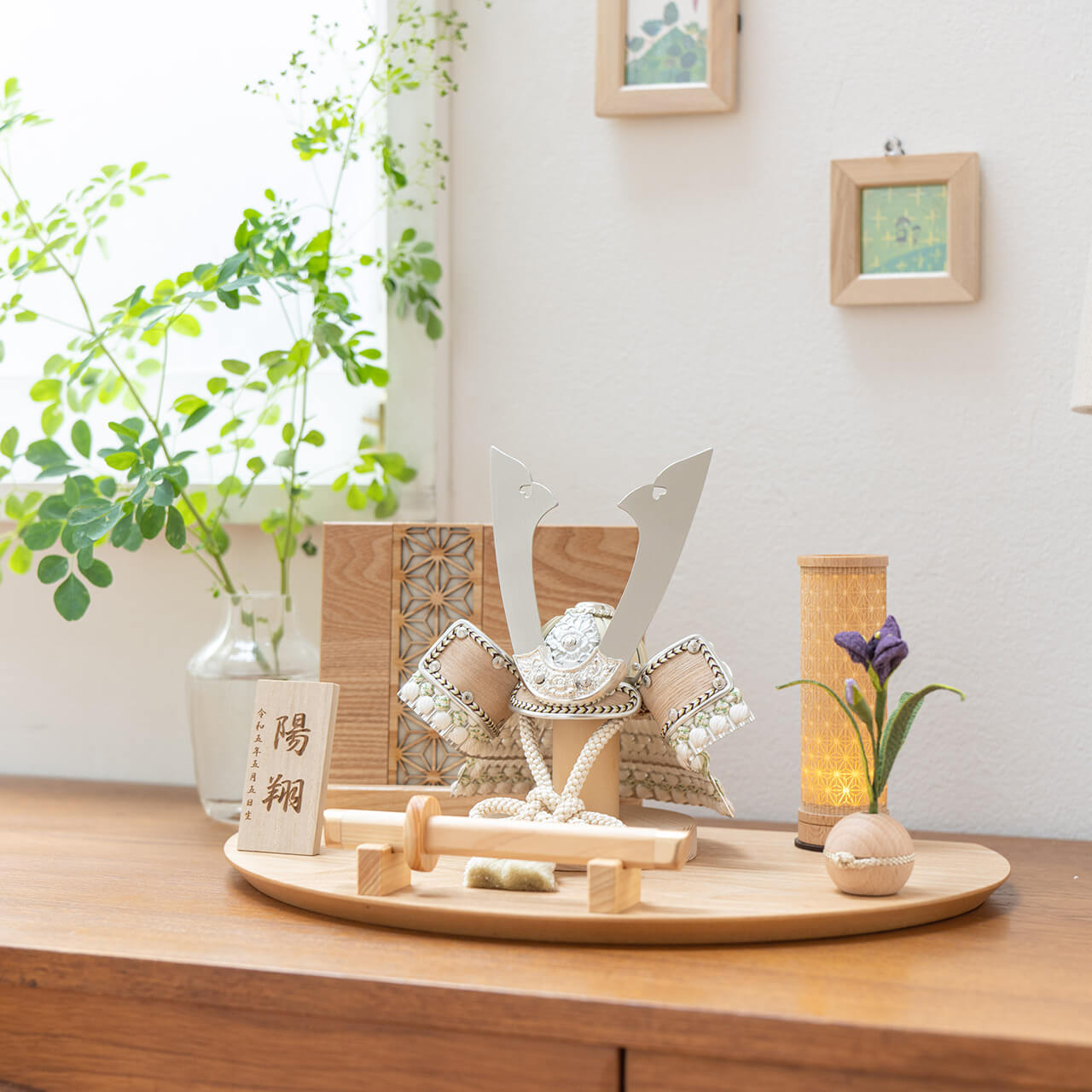 ことのオリジナル兜　ゆき　麻の葉　Nケース