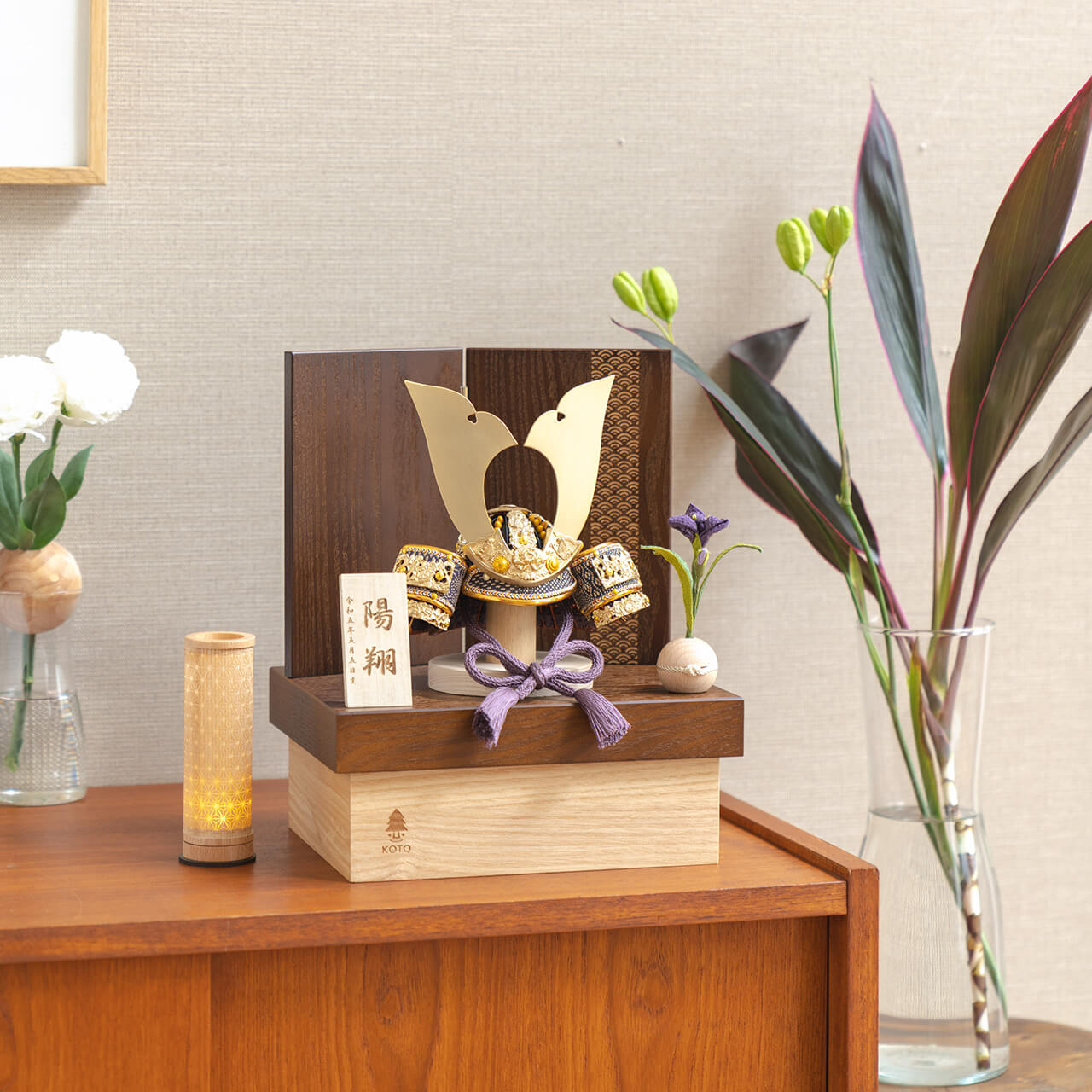 KOTO×悠雅コラボ兜　金大鍬　青海波　BB収納