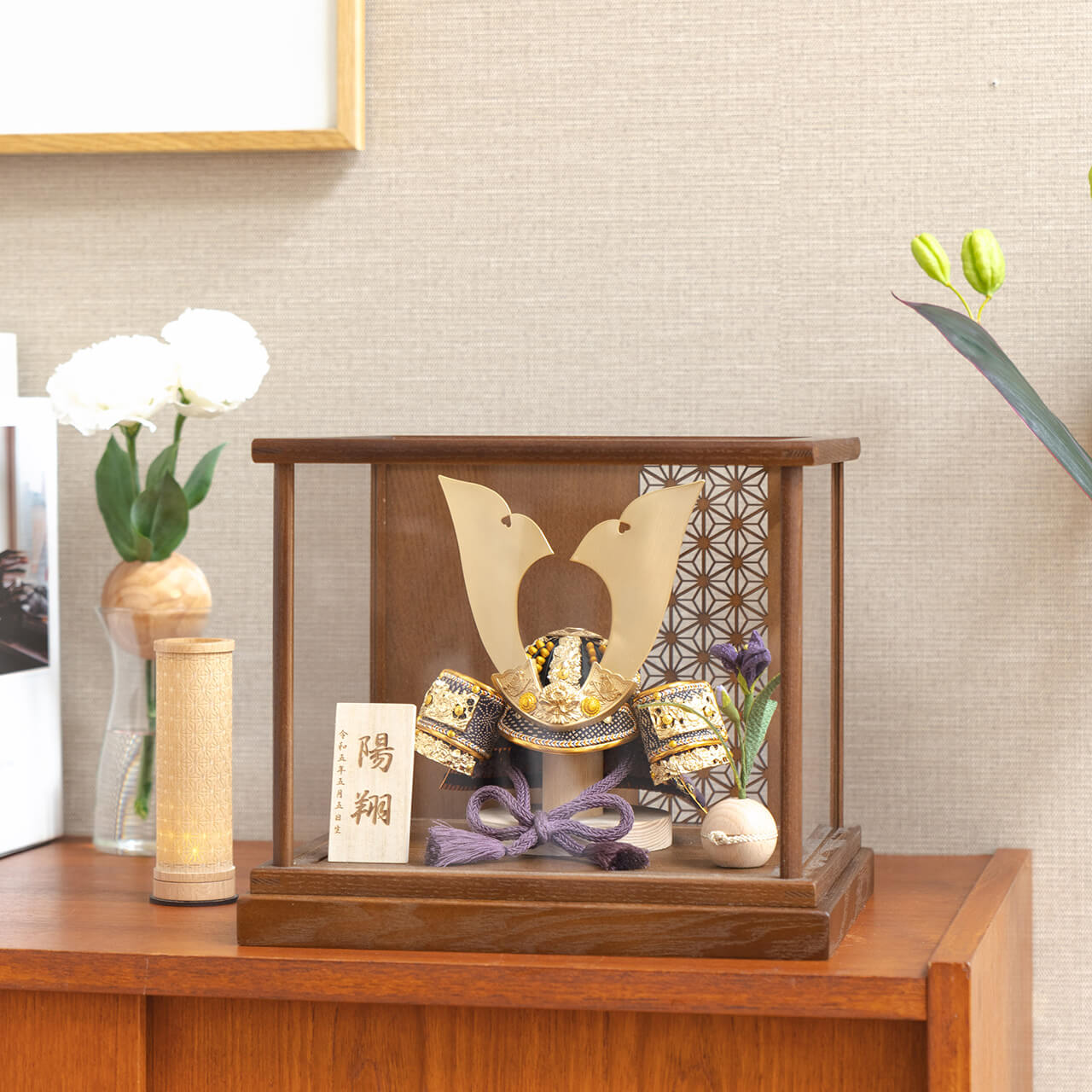 KOTO×悠雅コラボ兜　金大鍬　麻の葉　Bケース