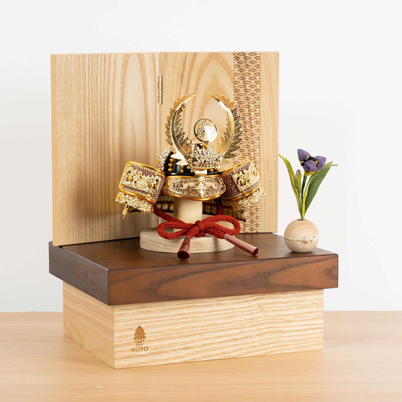 KOTO×悠雅コラボ兜　徳川家康　青海波　NB収納