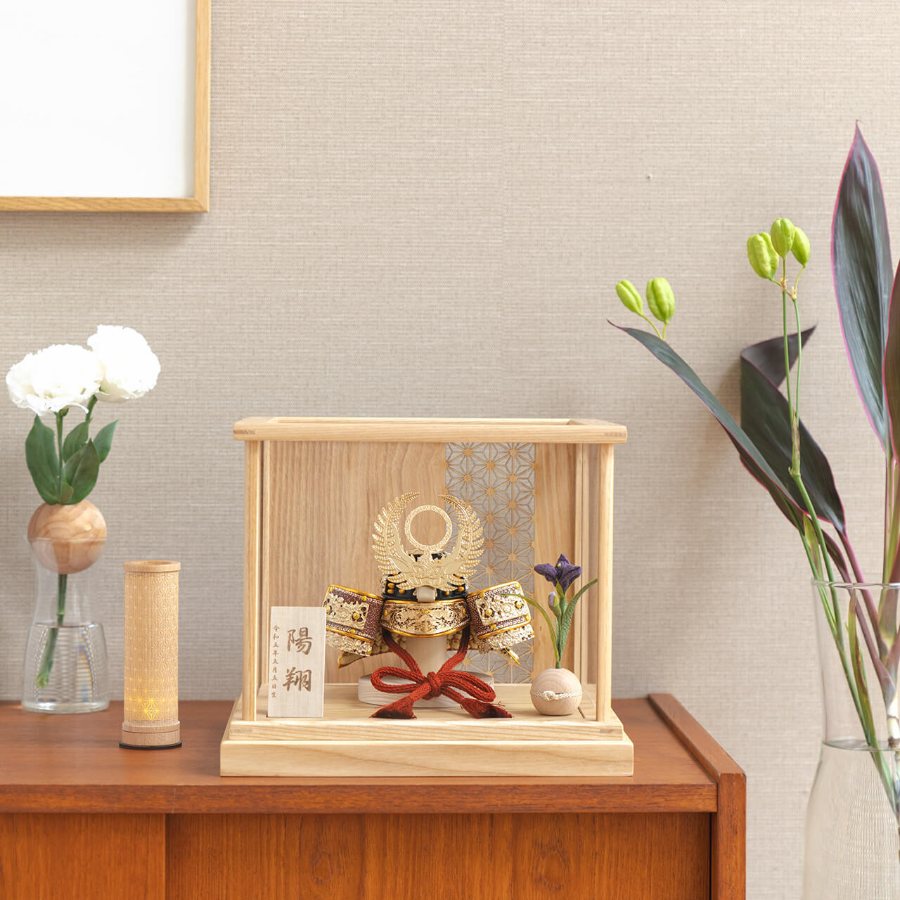 KOTO×悠雅コラボ兜　徳川家康　麻の葉　Nケース