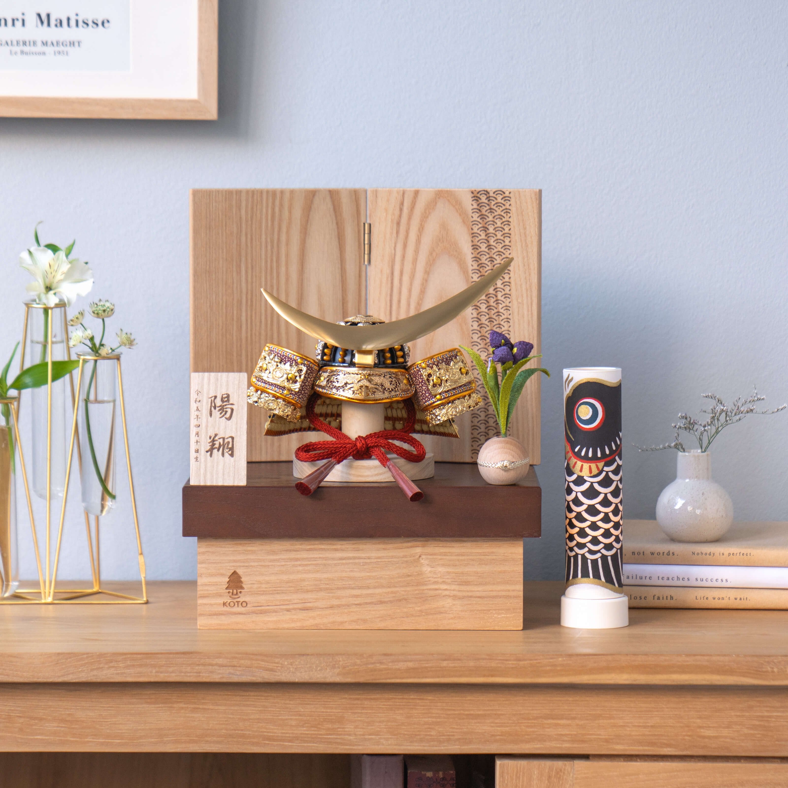 KOTO×悠雅コラボ兜　伊達政宗　青海波　NB収納