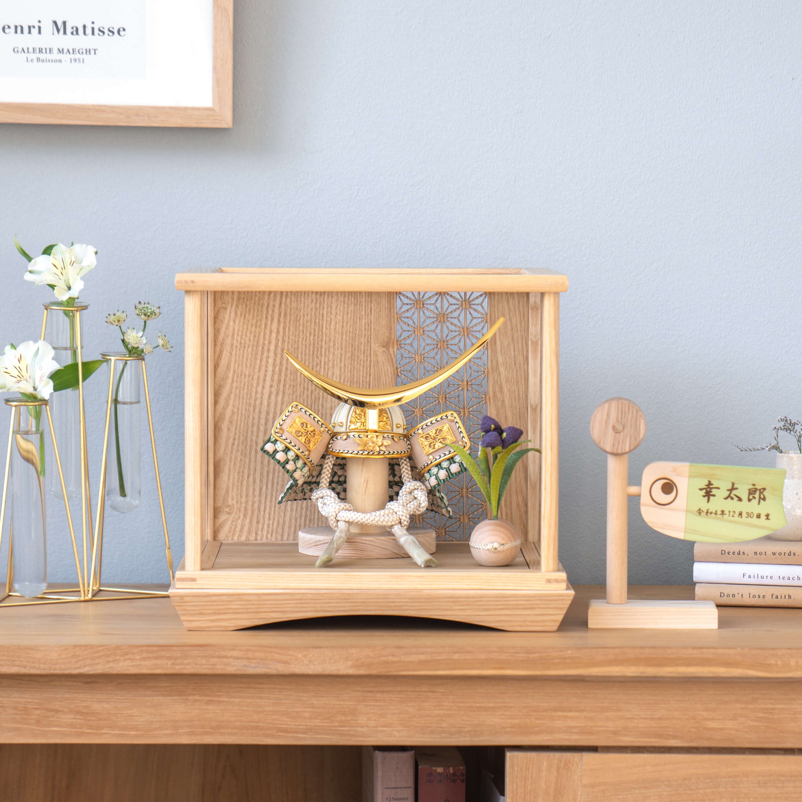 ことのオリジナル兜　伊達政宗　麻の葉　Nケース