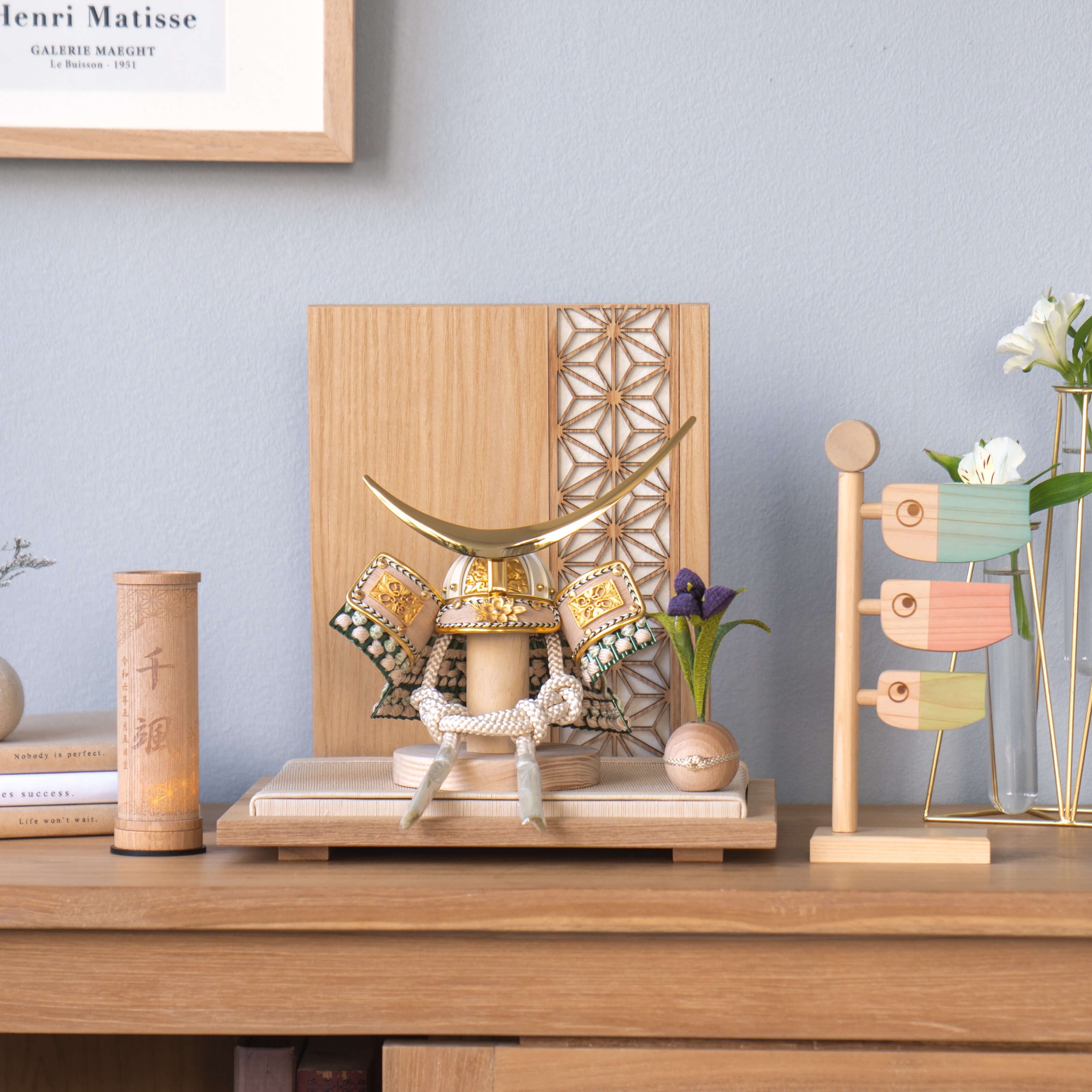 ことのオリジナル兜　伊達政宗　麻の葉　N衝立