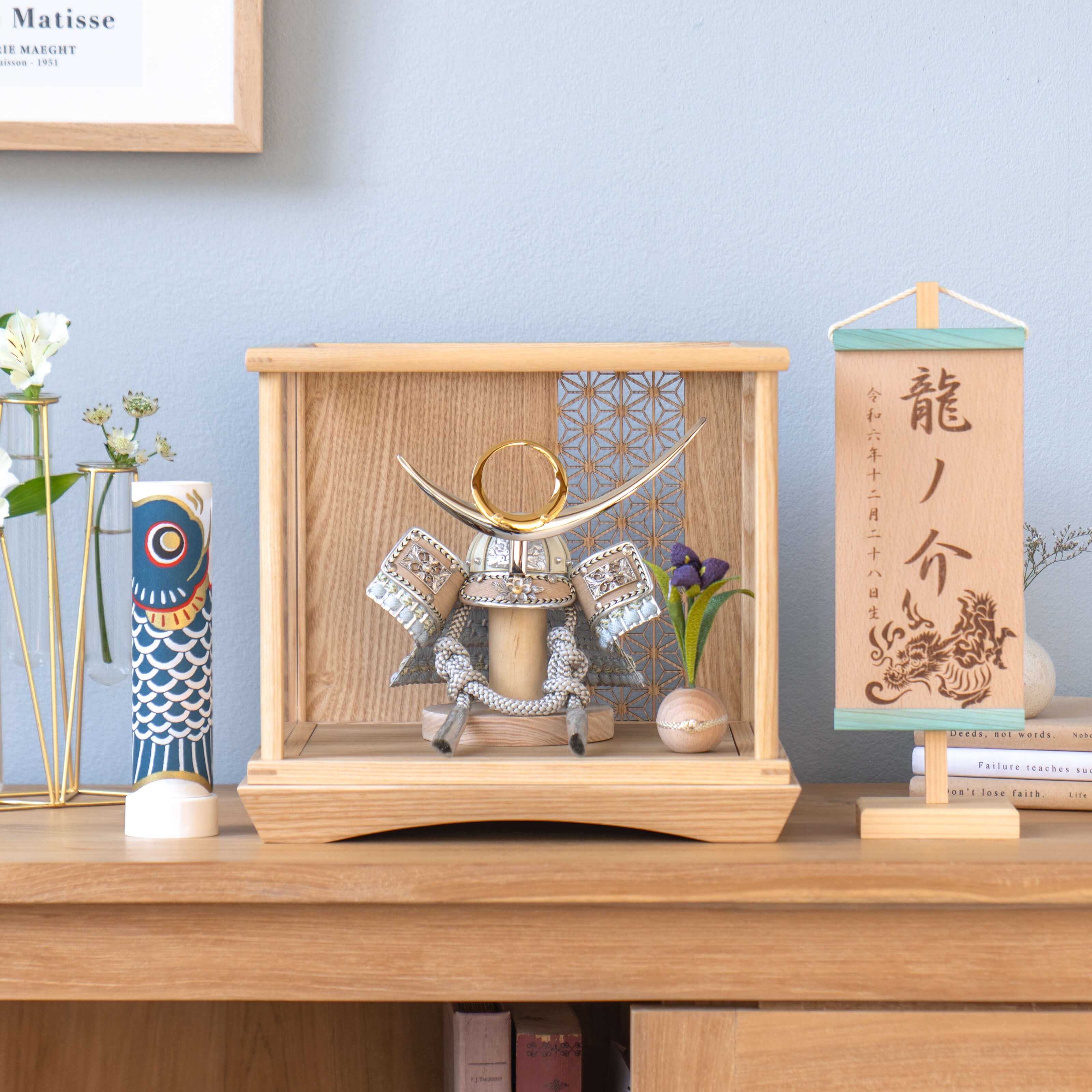 ことのオリジナル兜　上杉謙信　麻の葉　Nケース