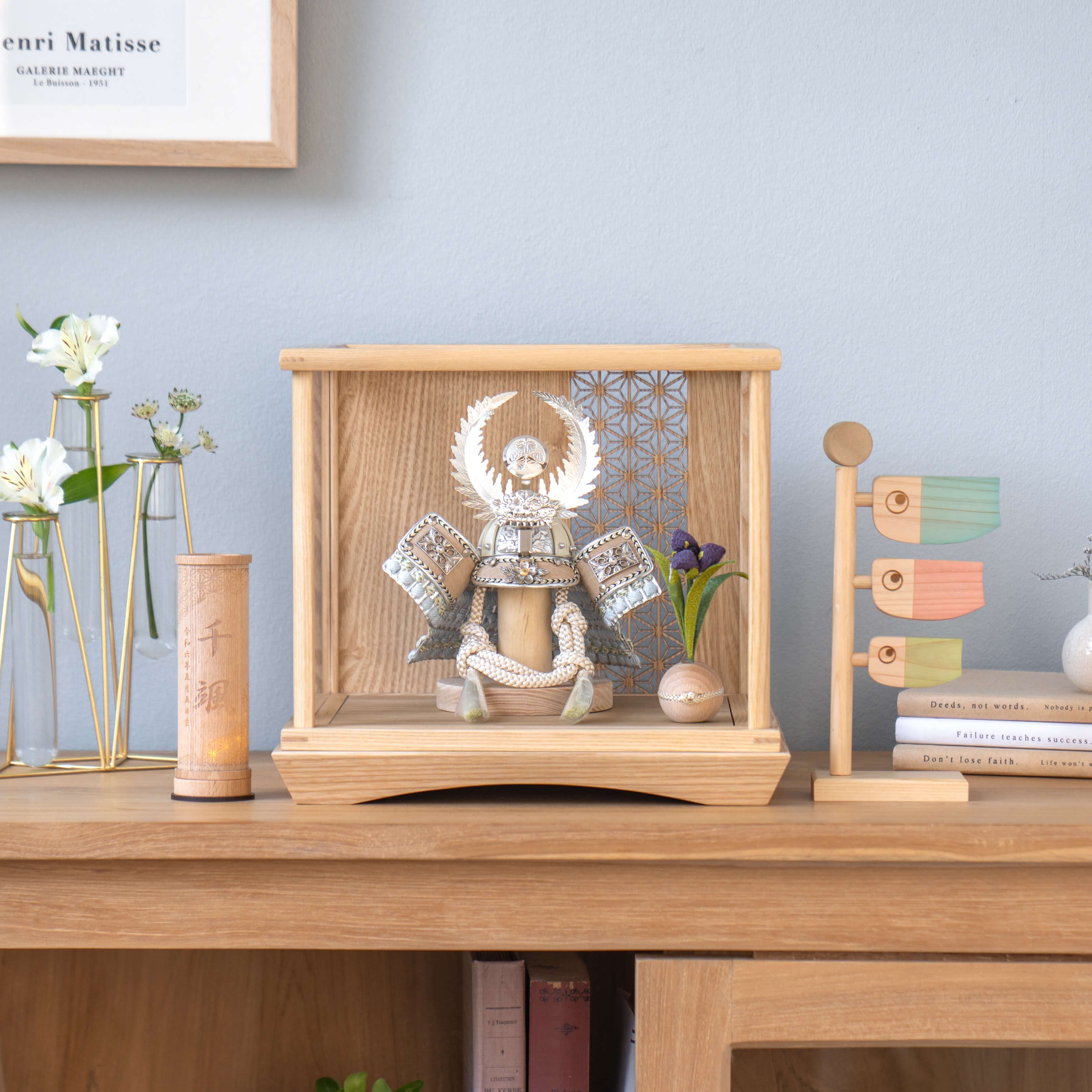 ことのオリジナル兜　徳川家康　麻の葉　Nケース