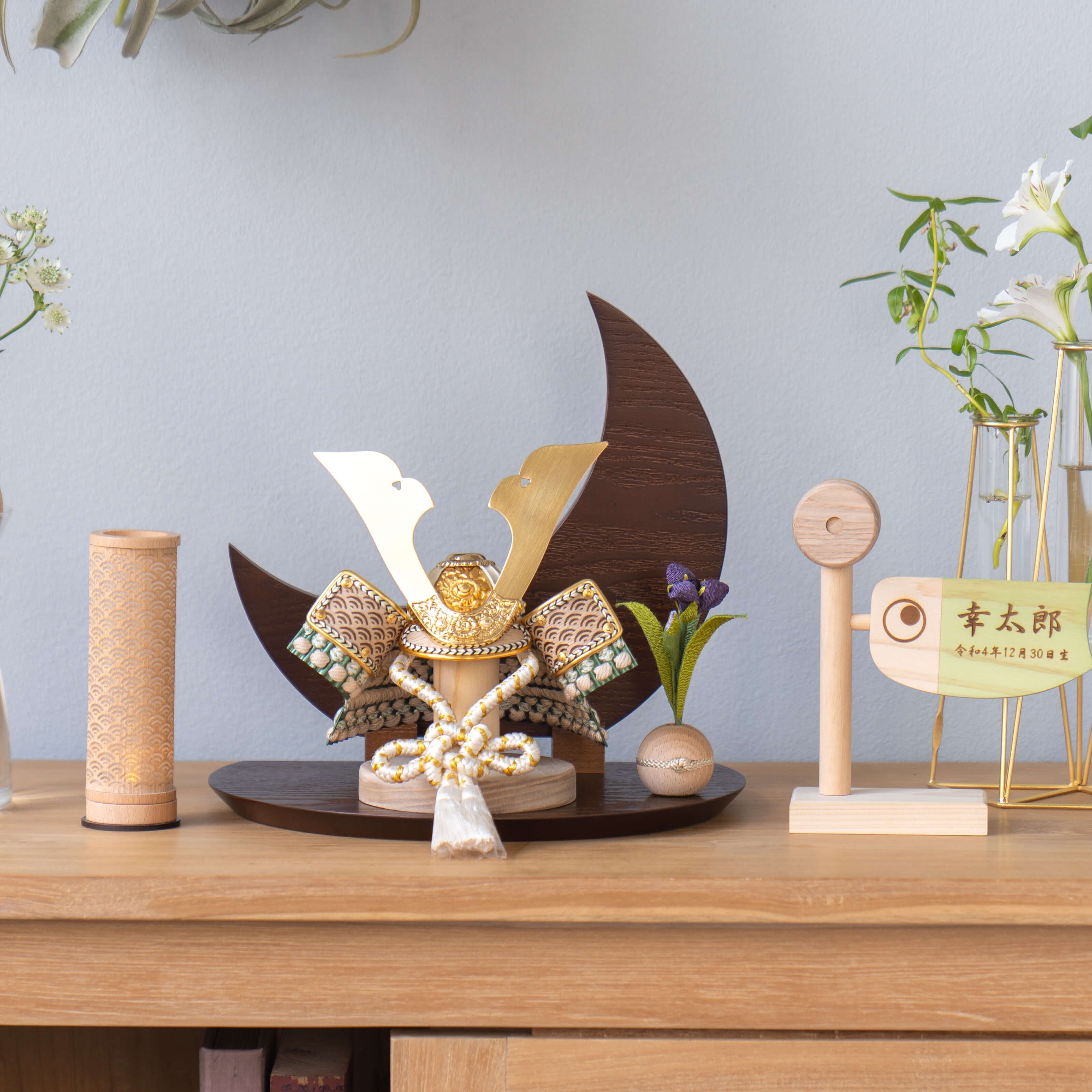 ことのオリジナル兜　だいち　三日月　ブラウン