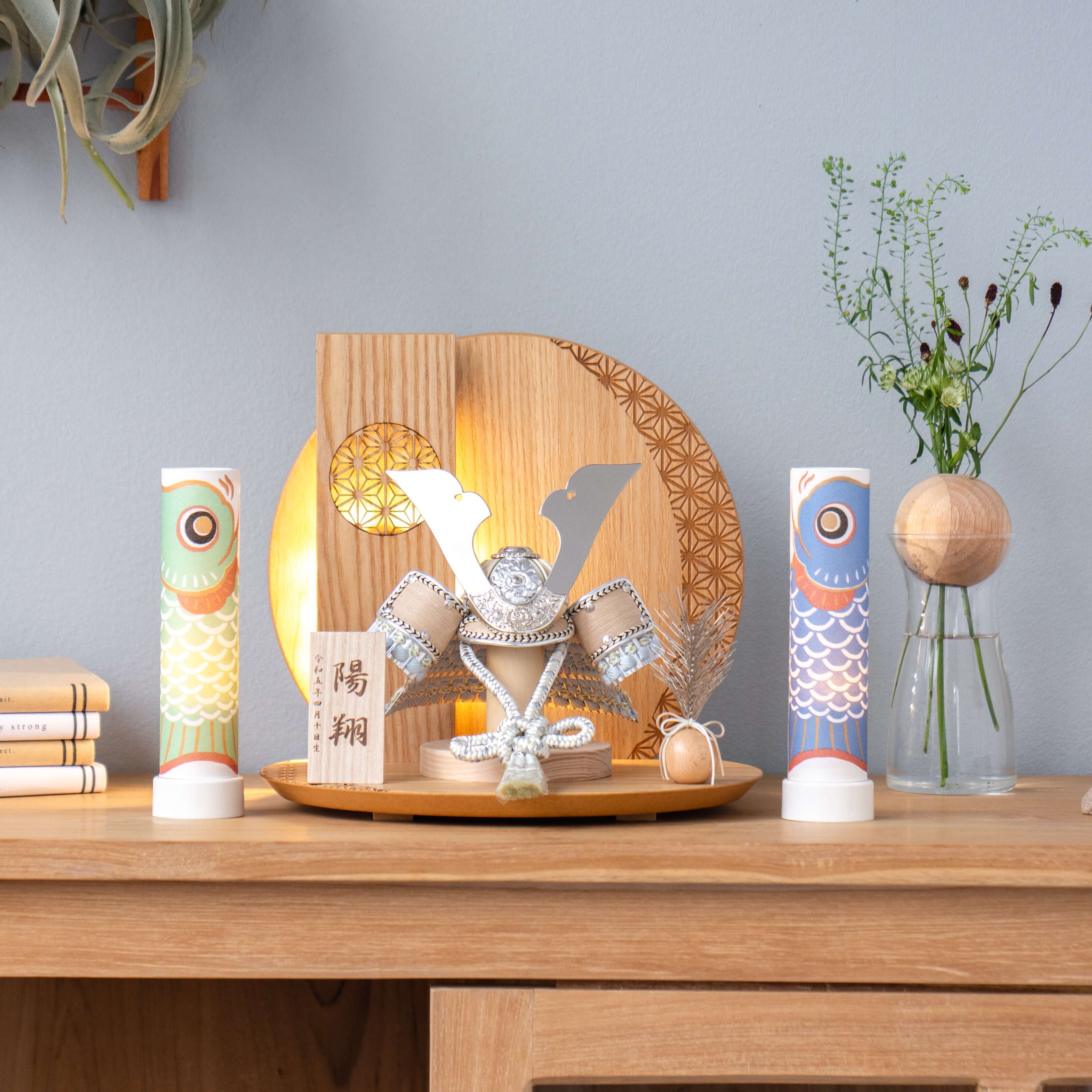 ことのオリジナル兜　そら　灯円麻の葉衝立N