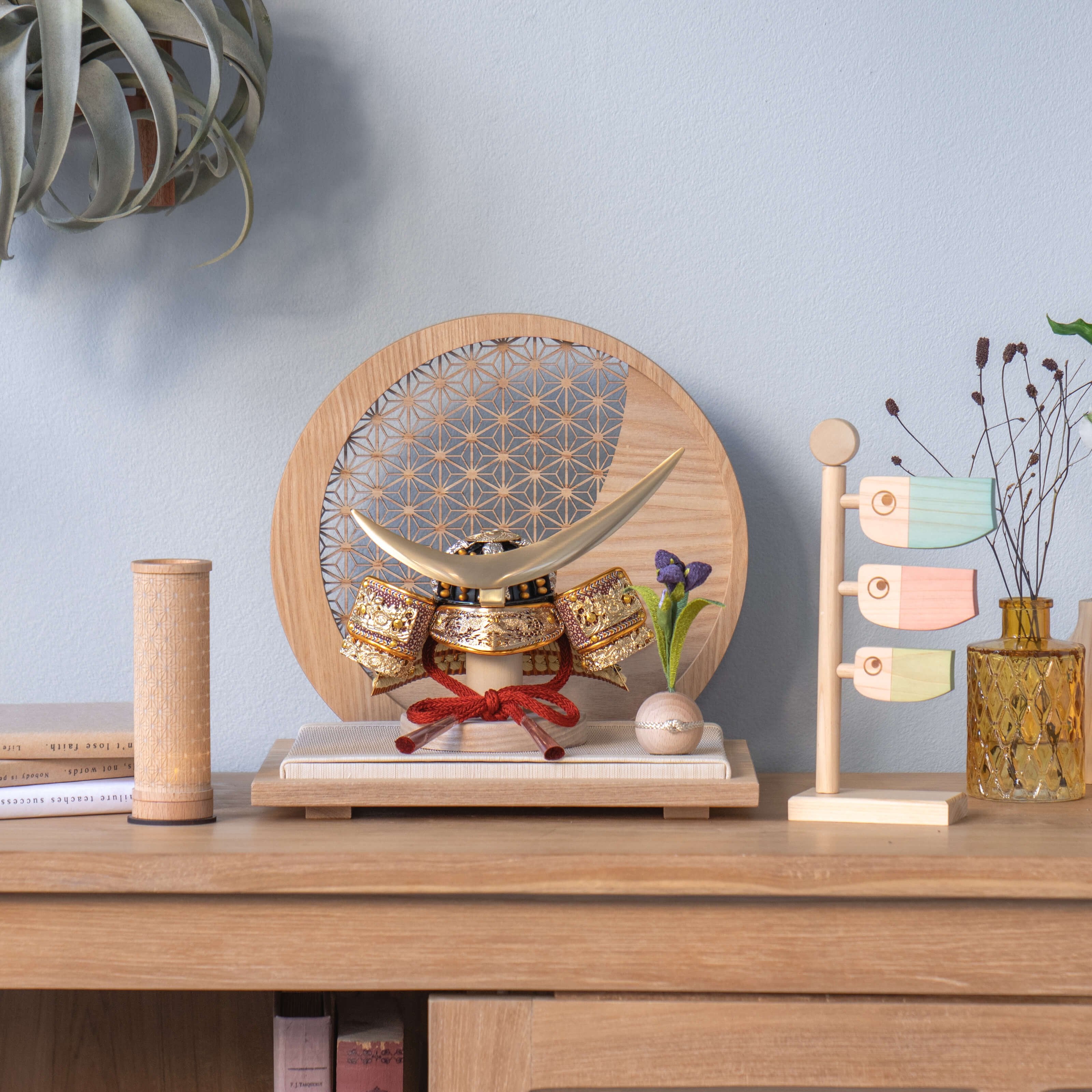 KOTO×悠雅コラボ兜　伊達政宗　麻の葉　円形N衝立