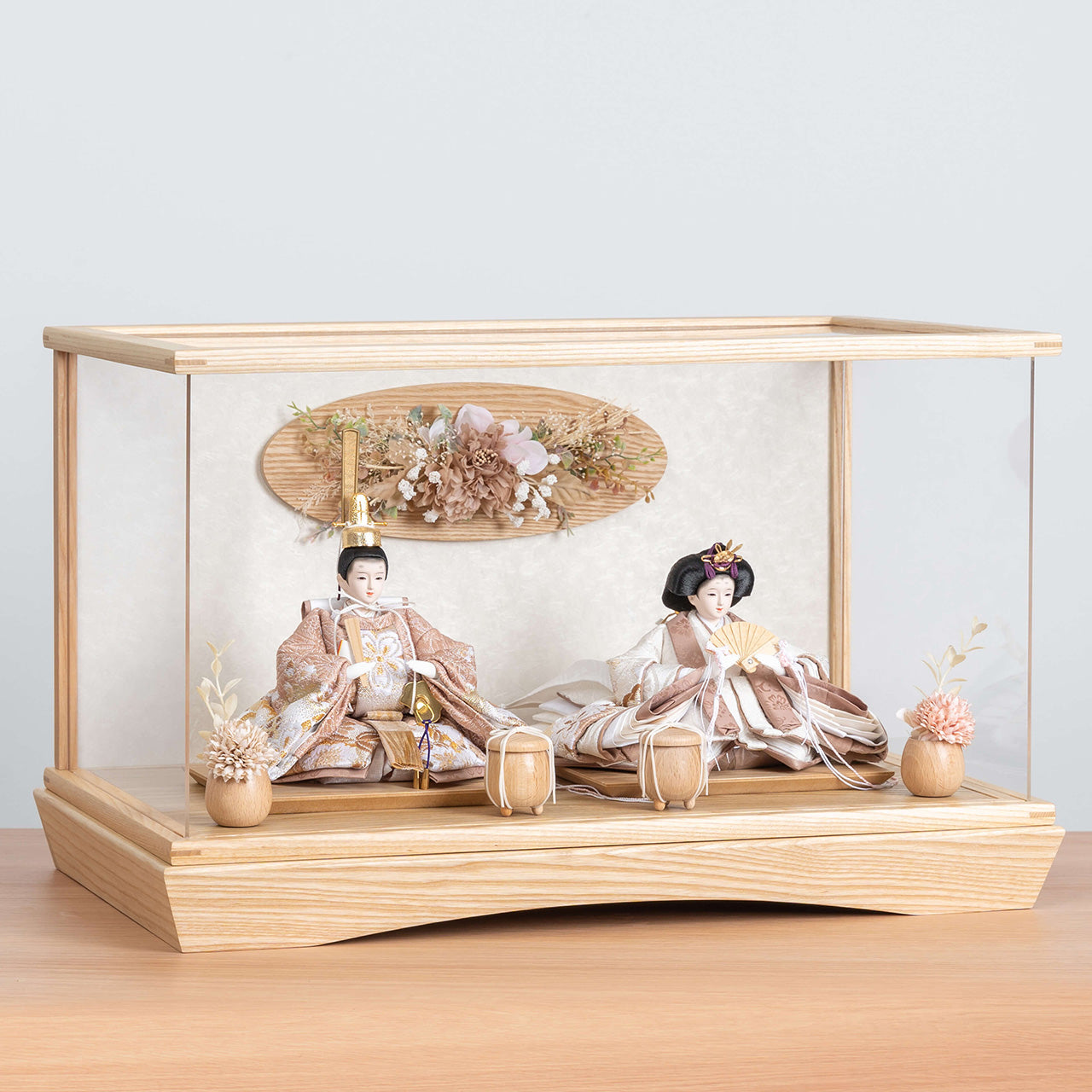 ことのひな人形　ほのか　華円ケース　駿河行燈付