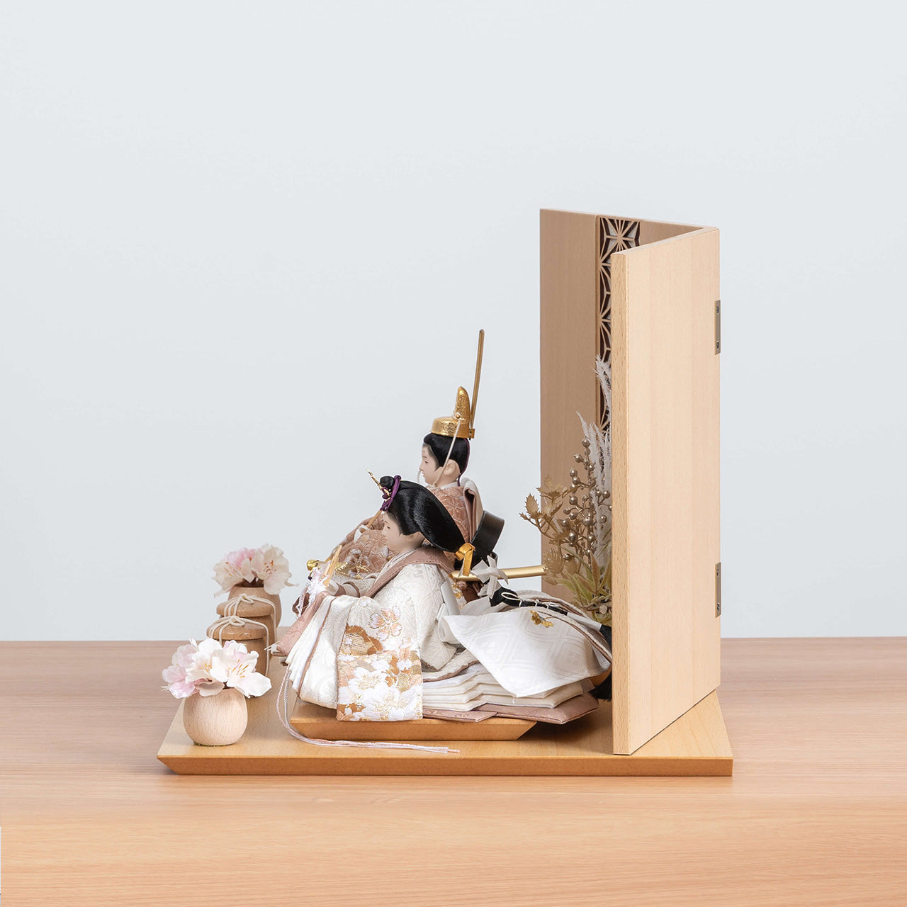 ことのひな人形　ほのか　麻の葉　N平台　白和紙　立花B付