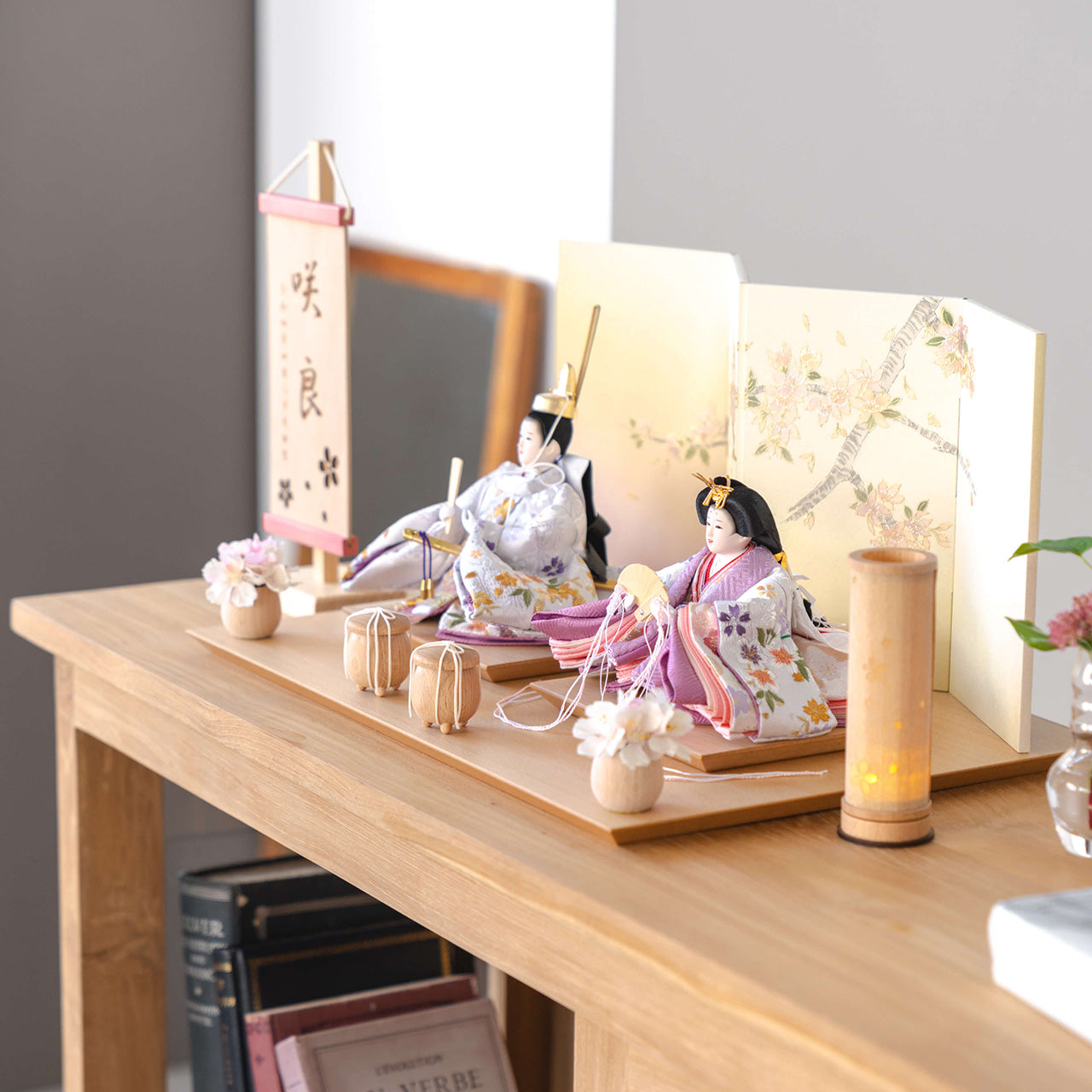 【早割】ことのひな人形　はな　手描桜平台