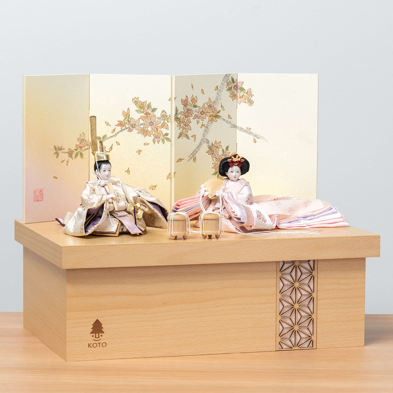 【早割】ことの平安ひな　はな　手描桜収納