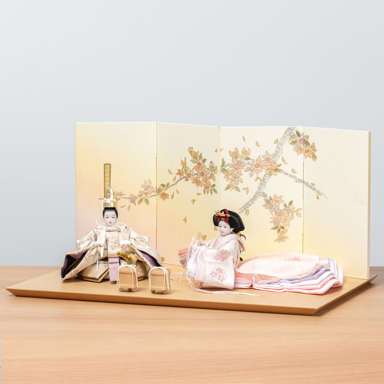 【早割】ことの平安ひな　はな　手描桜平台