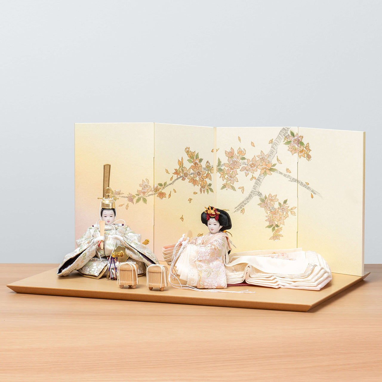 【早割】ことの平安ひな　このは　手描桜平台