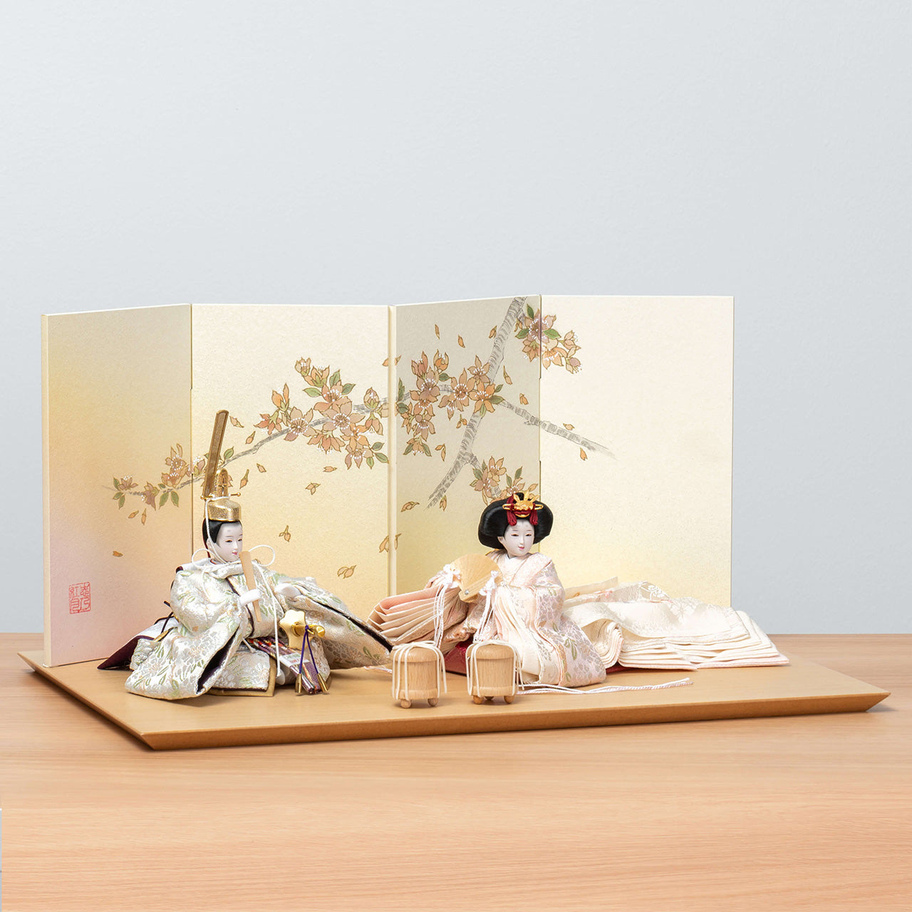 【早割】ことの平安ひな　このは　手描桜平台