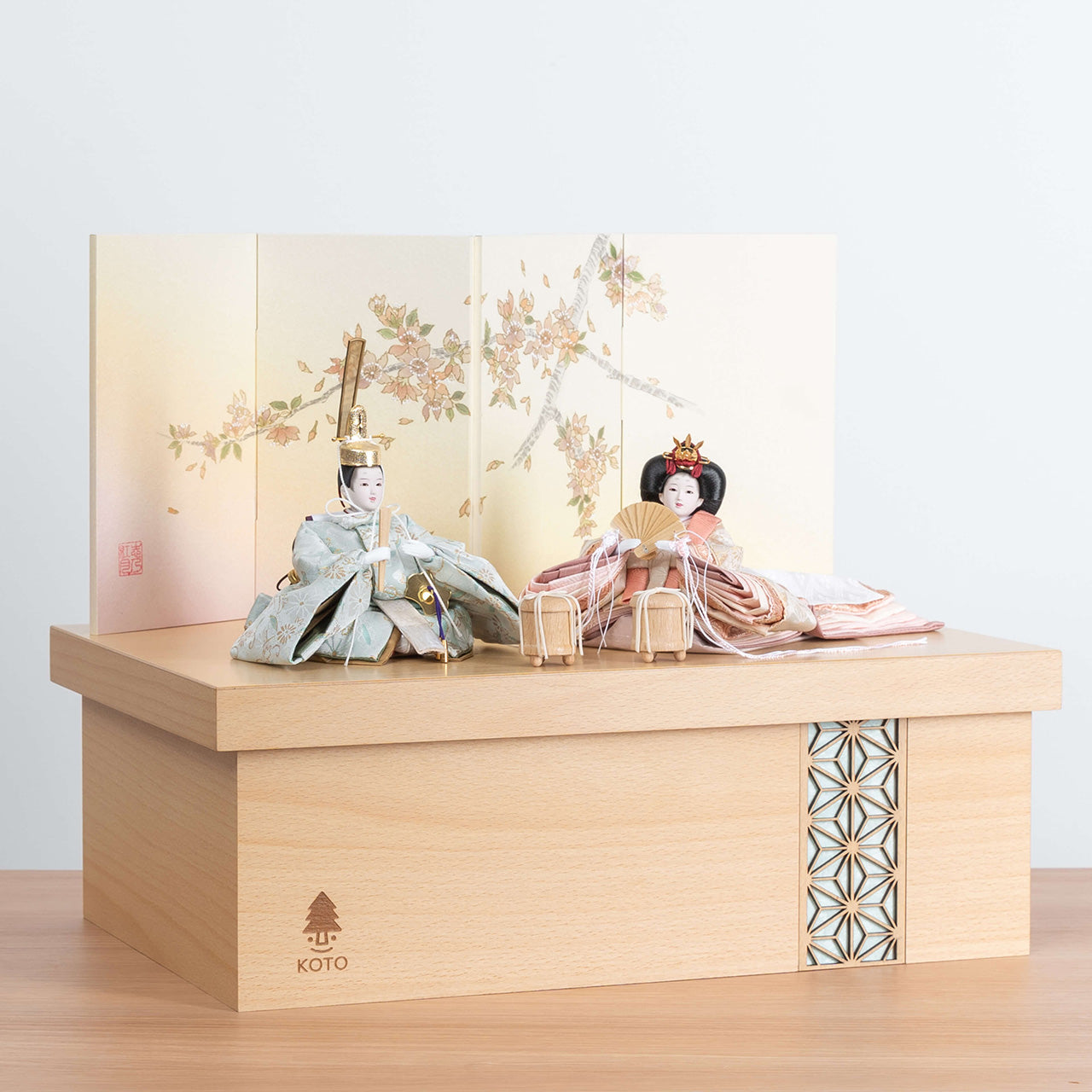 【早割】ことの平安ひな　そら　手描桜収納