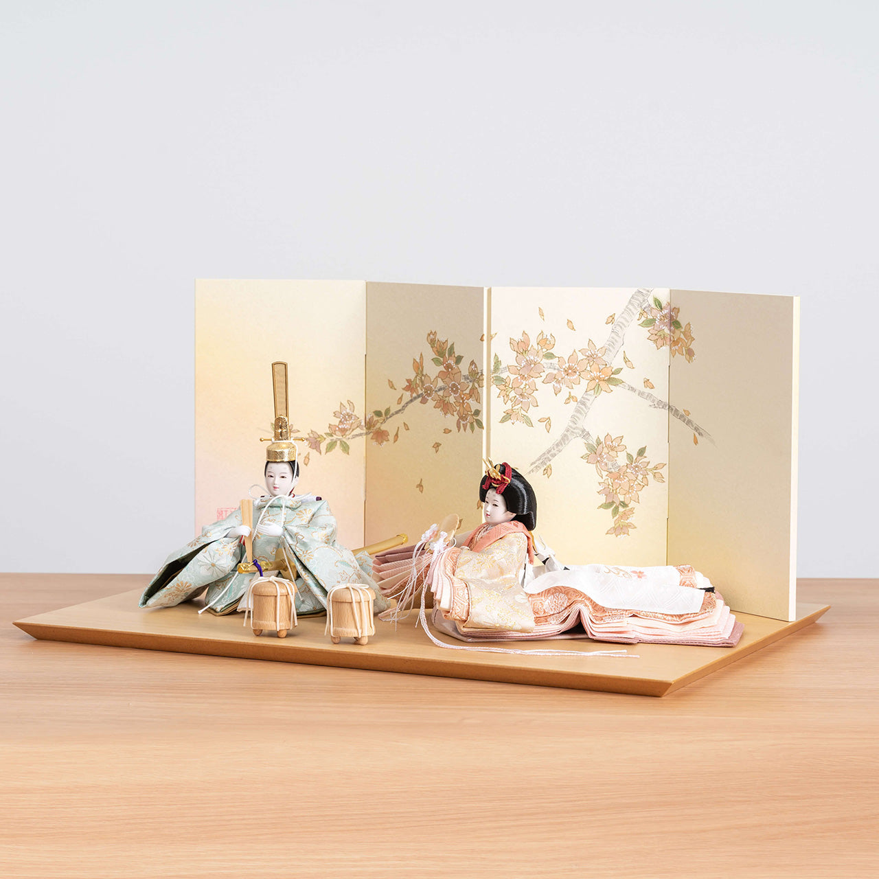 【早割】ことの平安ひな　そら　手描桜平台