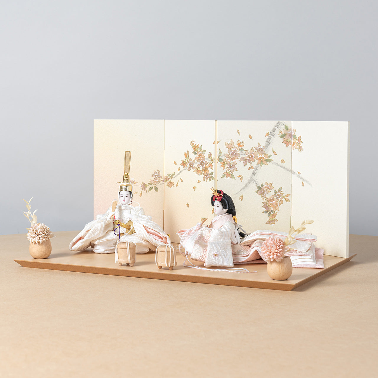 【早割】ことの平安ひな　ゆき　手描桜　平台