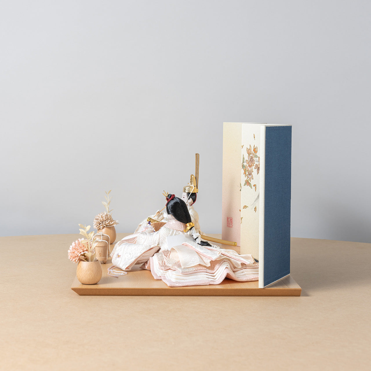 【早割】ことの平安ひな　ゆき　手描桜　平台