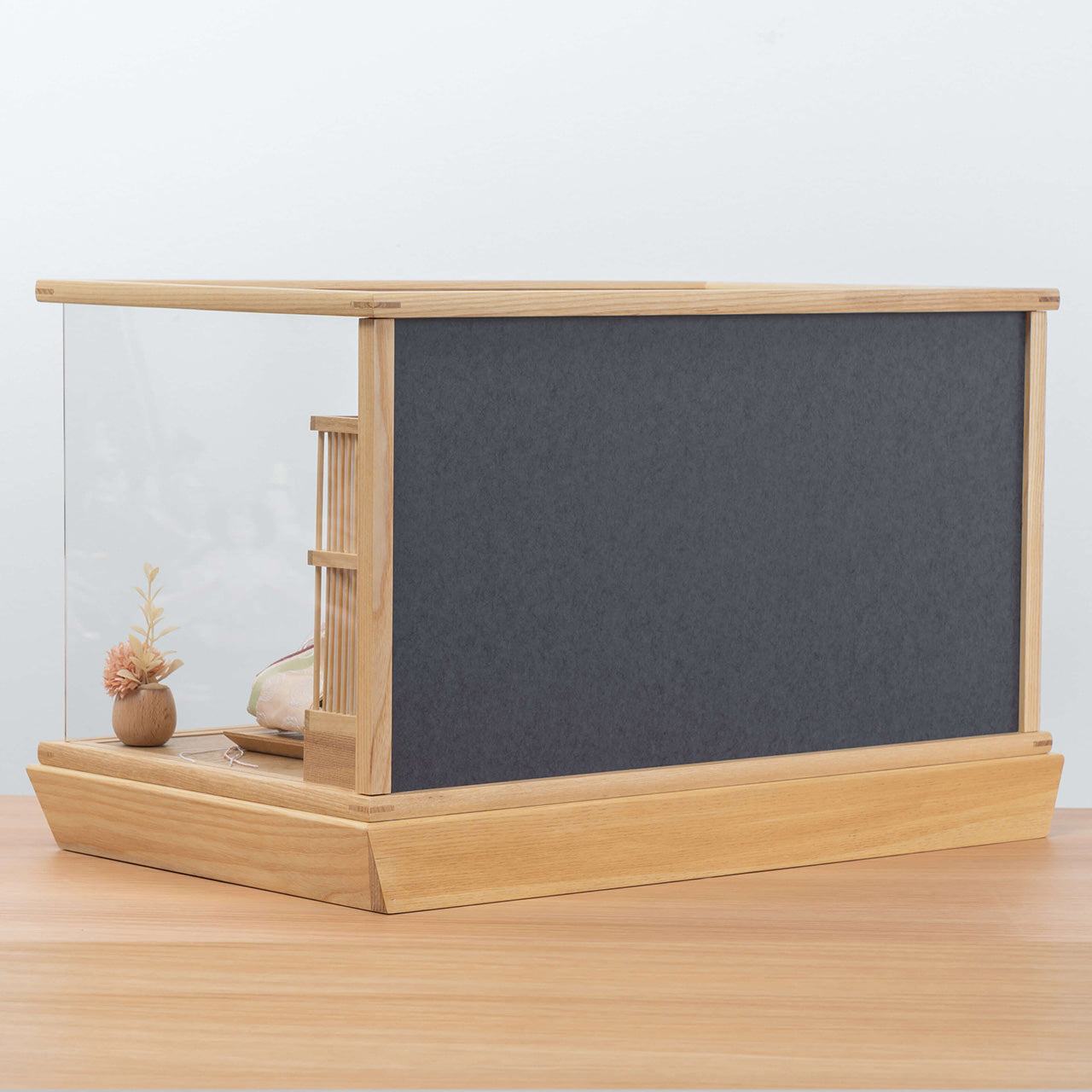 ことのひな人形　このは　華円ケース（白和紙）駿河行燈付