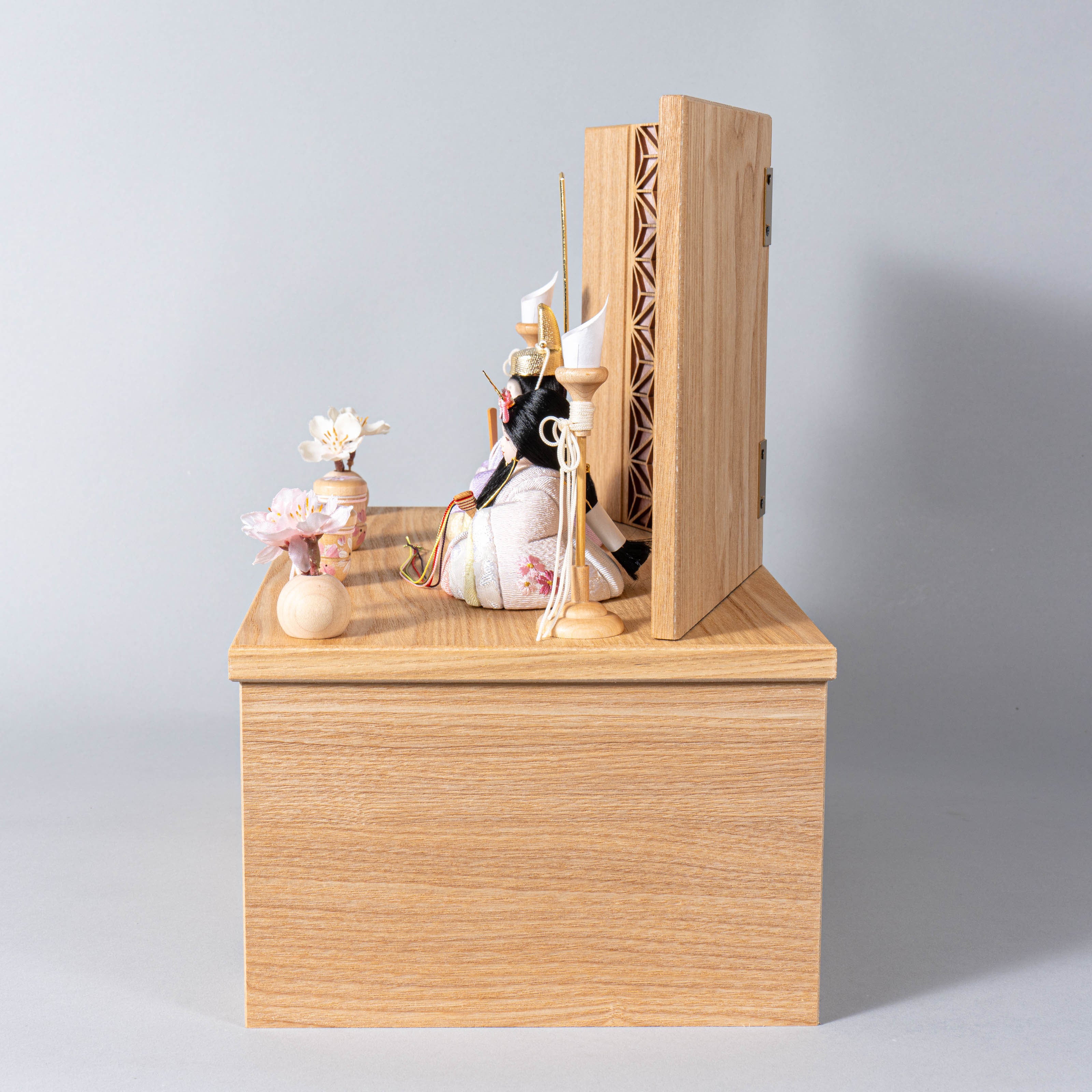 ことの木目込ひな　はな　麻の葉　収納