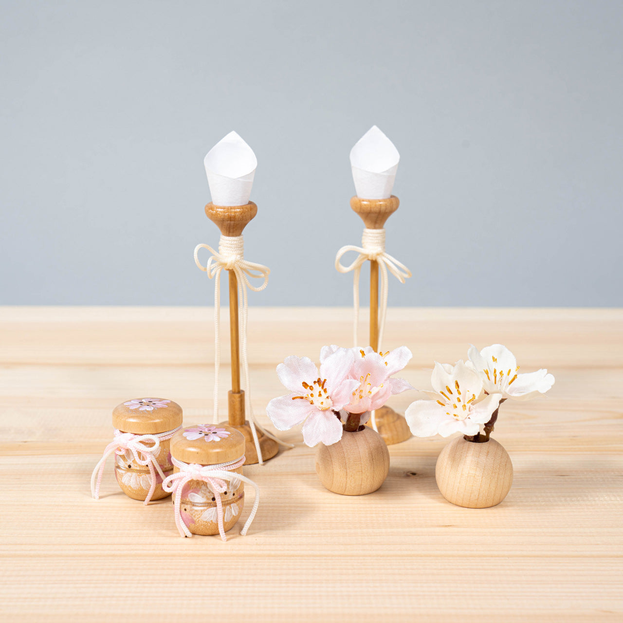 ことの木目込ひな　はな　麻の葉　収納