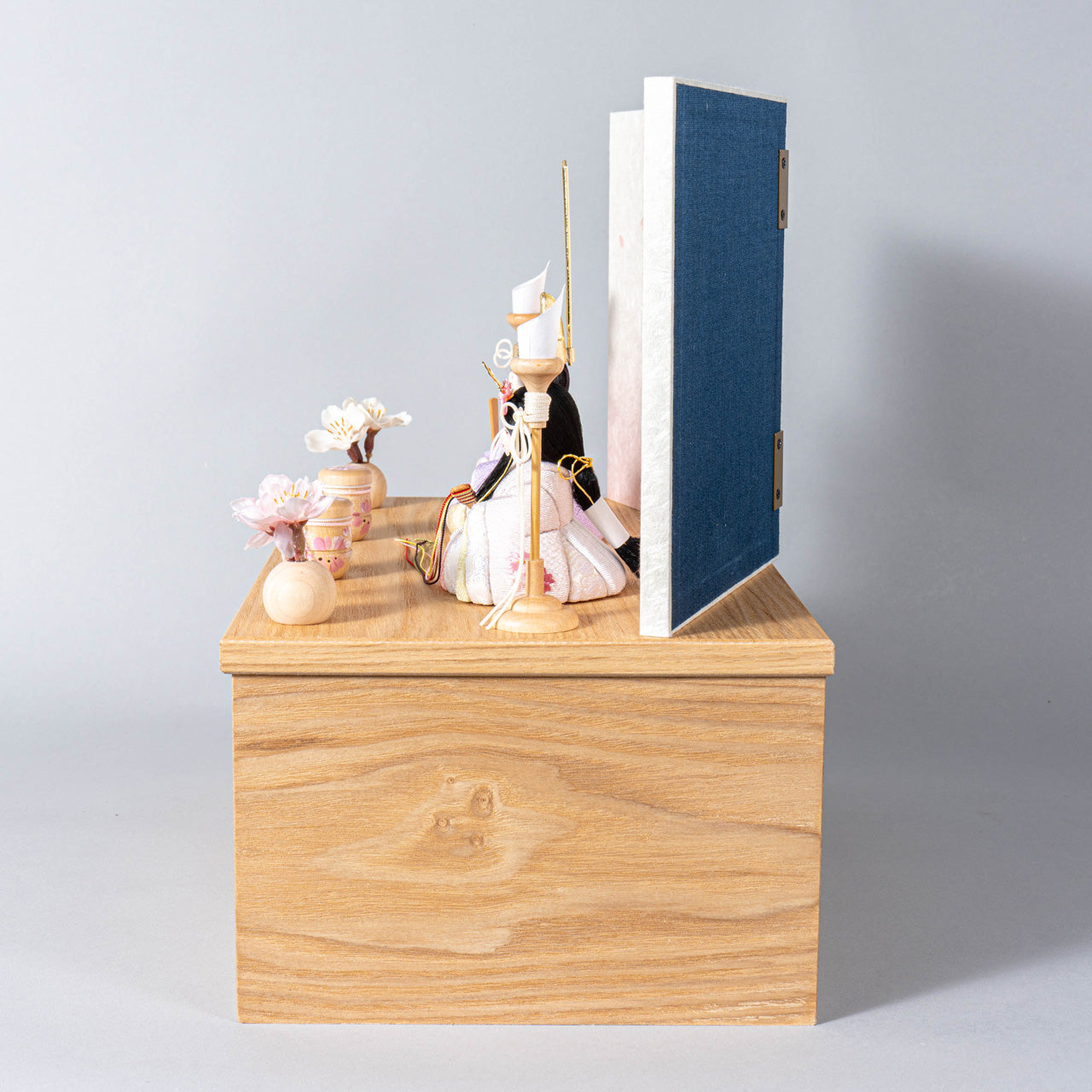 ことの木目込ひな　はな　桜　収納