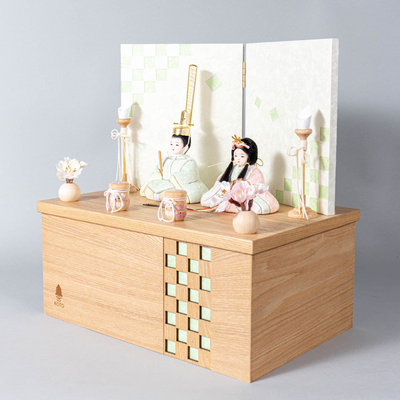 ことの木目込ひな　このは　市松　収納