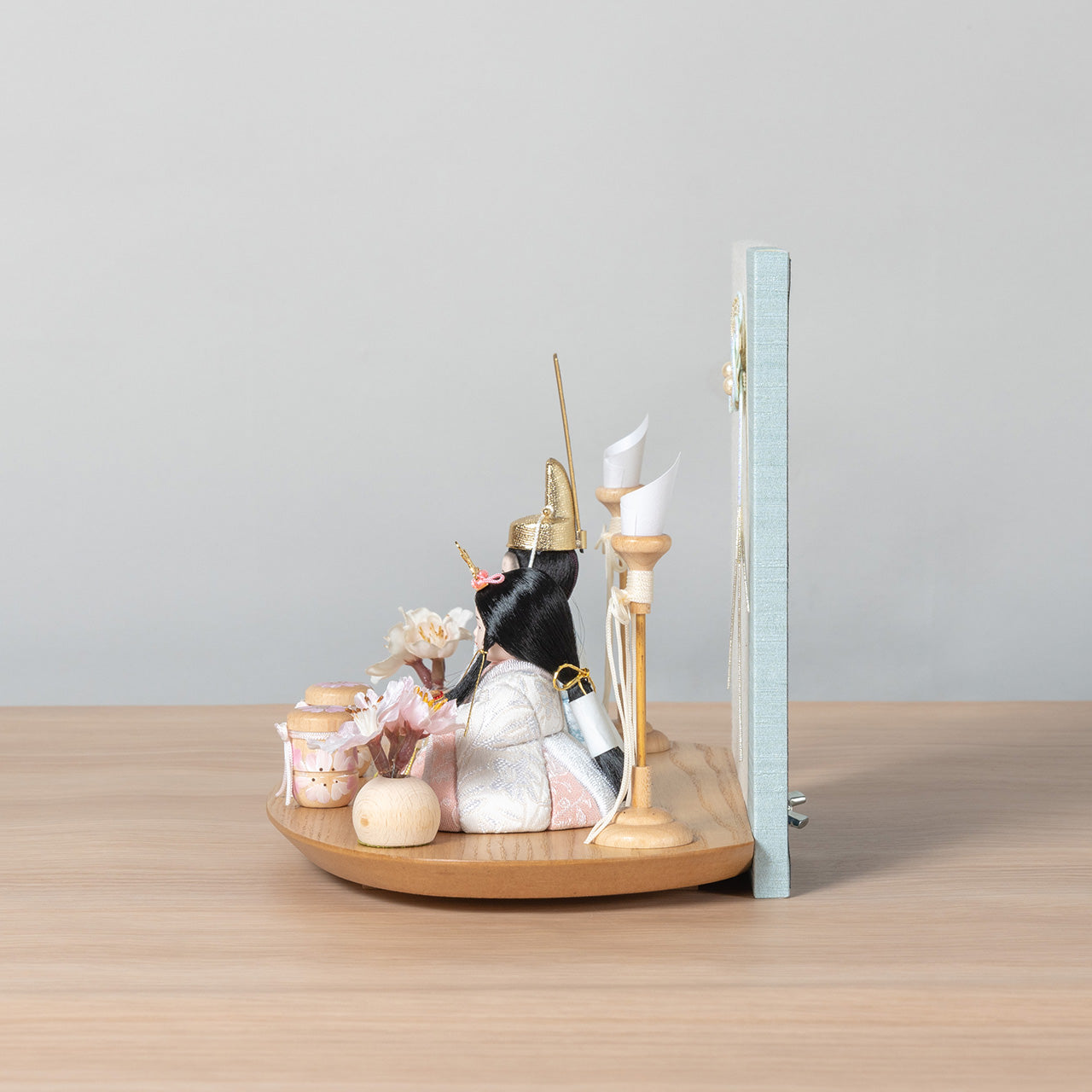 ことの木目込ひな　そら　水引衝立