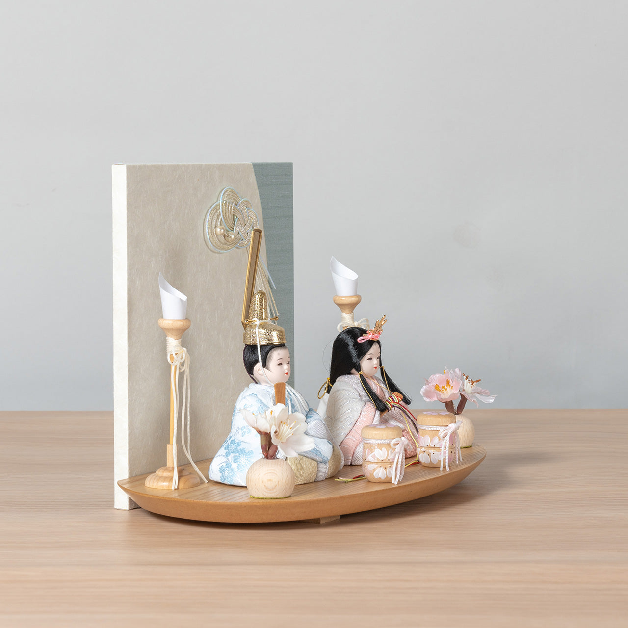 ことの木目込ひな　そら　水引衝立